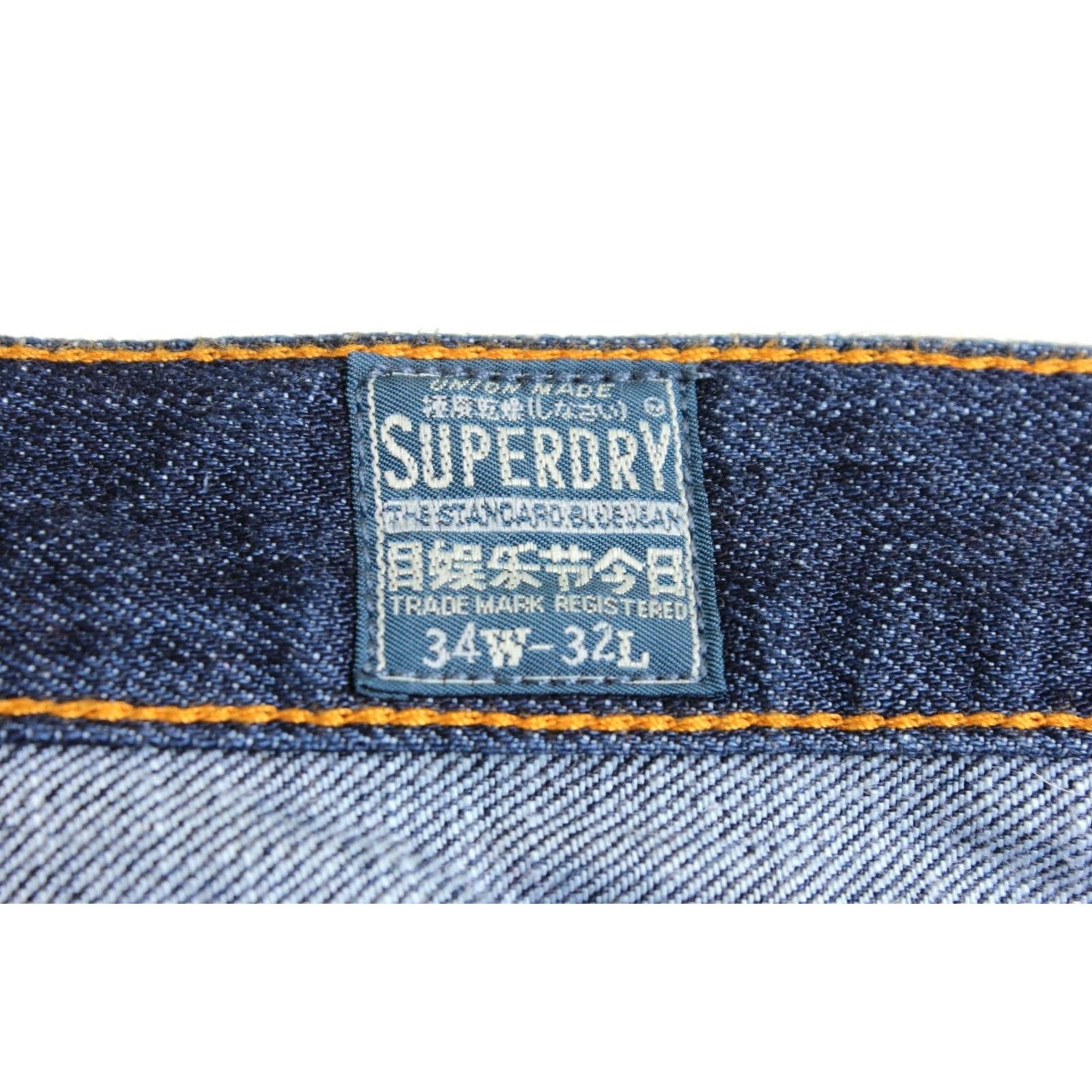 Superdry SUPERDRY Jeans Men Size W34 L32 Blue Cotton Denim 34 inches Inseam 32 Regular Straight Vintage No Size US 34 / EU 50 - 5 Thumbnail
