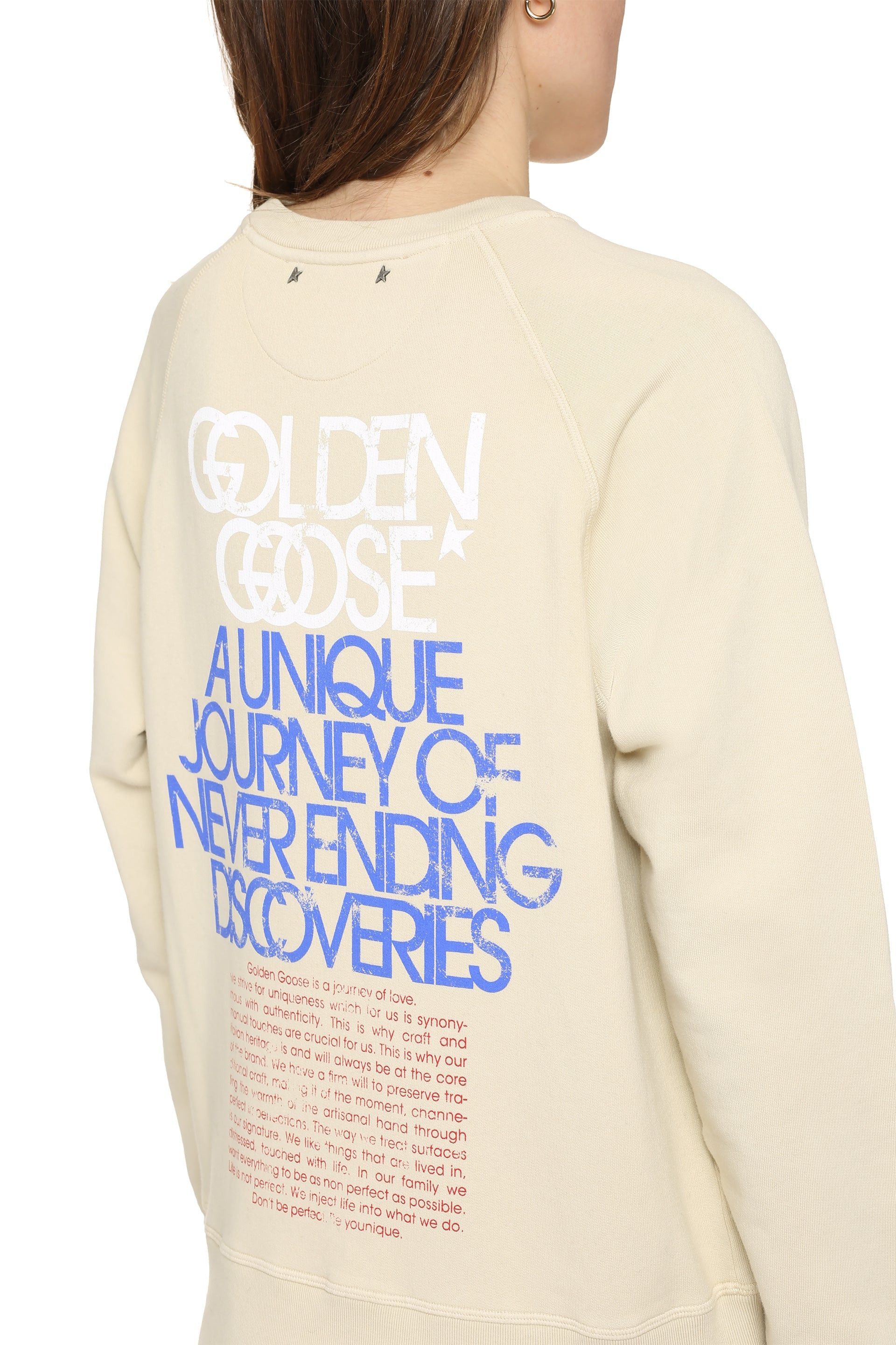 Golden Goose o1y0825 Crewneck Sweatshirt in Beige Size XS / US 0-2 / IT 36-38 - 5 Thumbnail
