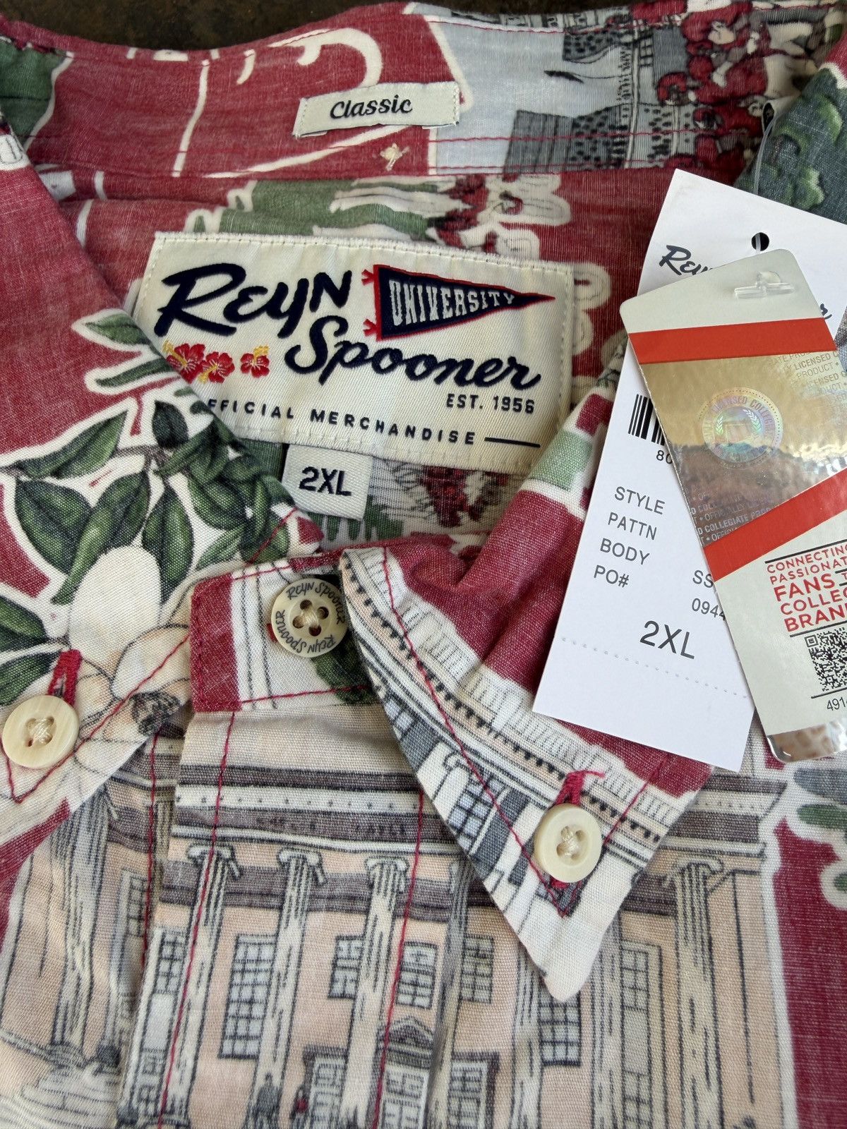 Reyn Spooner New University of Alabama Scenic Performance Aloha Men's 2XL Size US XXL / EU 58 / 5 - 4 Thumbnail