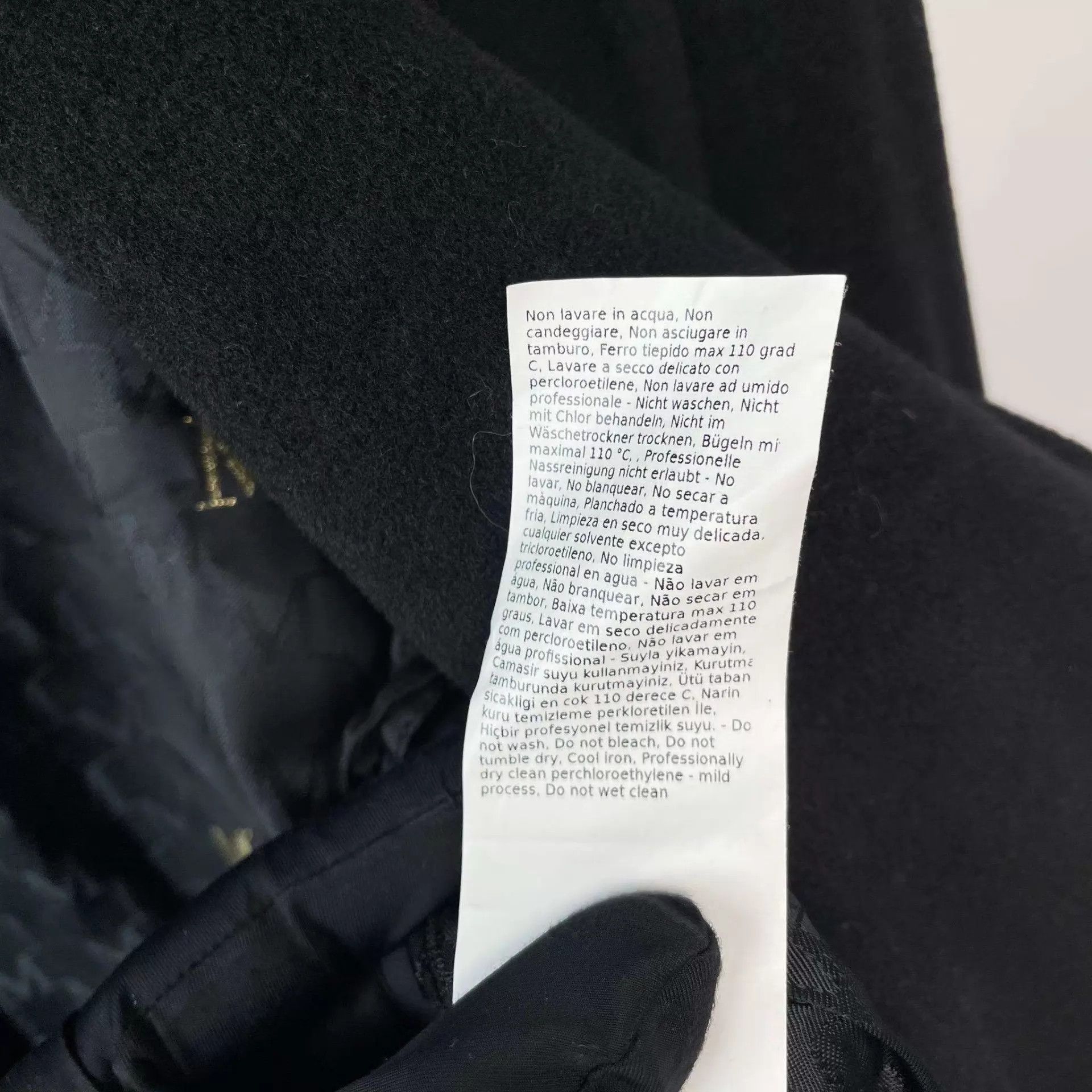 Max Mara maxmara 101801 Classic Coat 95 New Black Size XS / US 0-2 / IT 36-38 - 5 Thumbnail