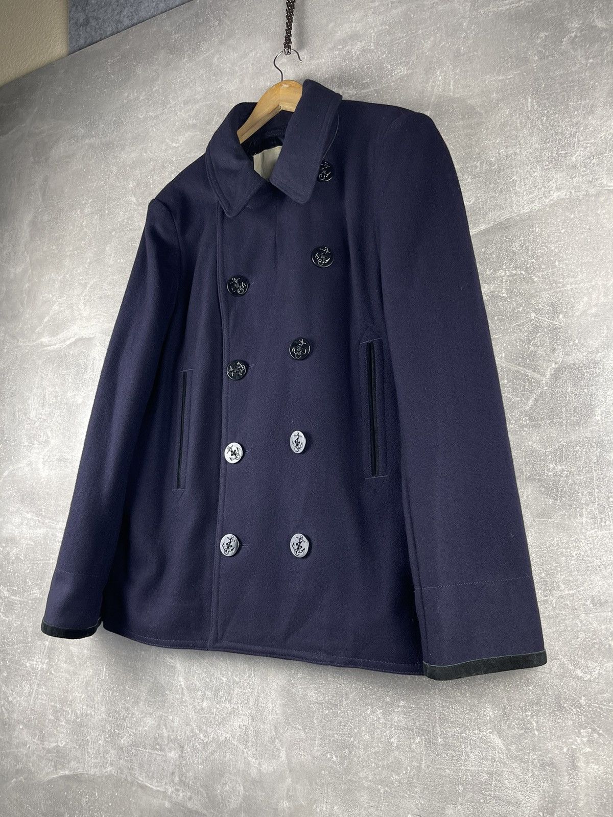 Denim & Supply Ralph Lauren Denim & Supply Ralph Lauren Double Breatsed Wool Pea Coat Size US XL / EU 56 / 4 - 2 Thumbnail