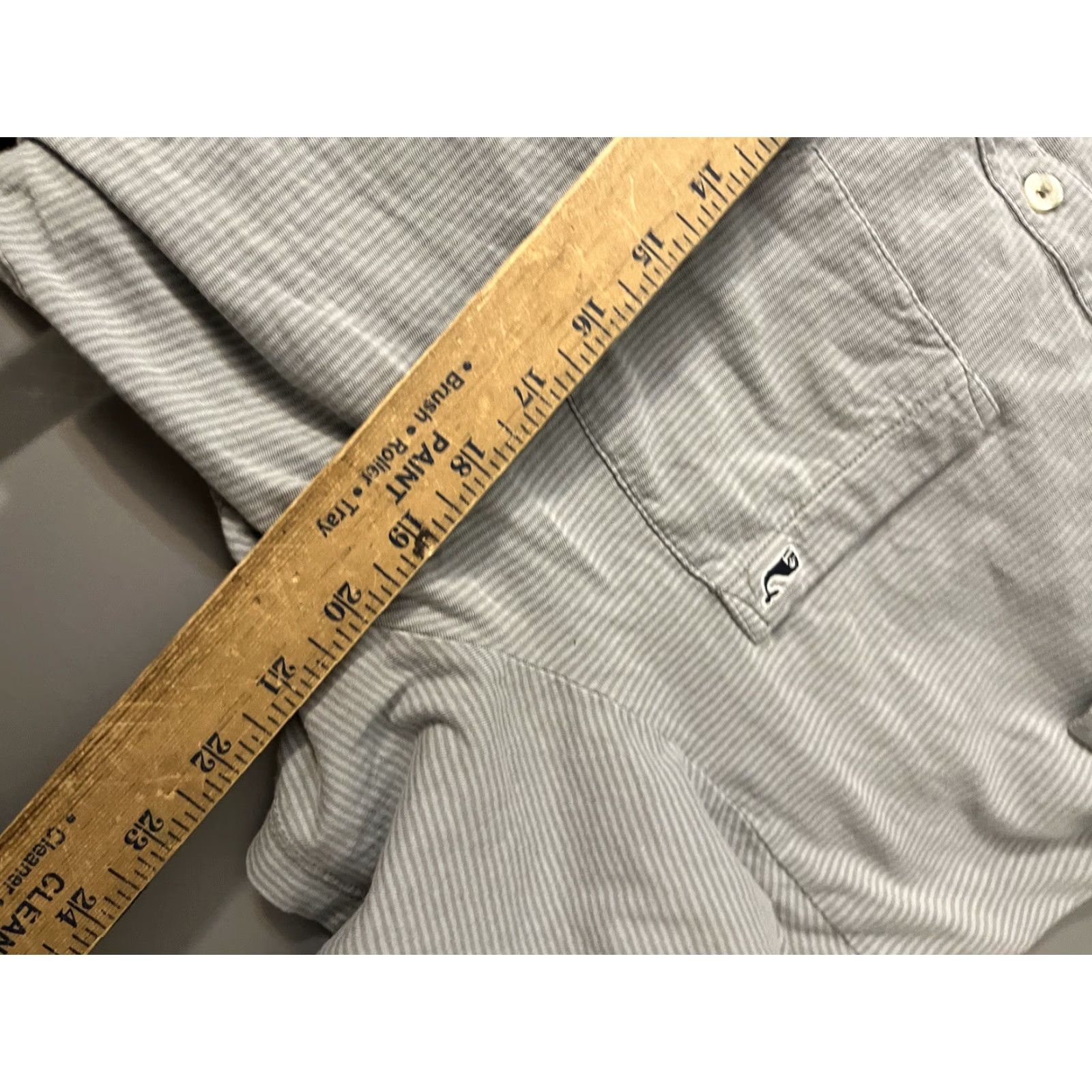 Vineyard Vines Vineyard Vines Polo Shirt Mens XL Gray Striped Short Sleeve Pocket Shirt Size US XL / EU 56 / 4 - 5 Thumbnail