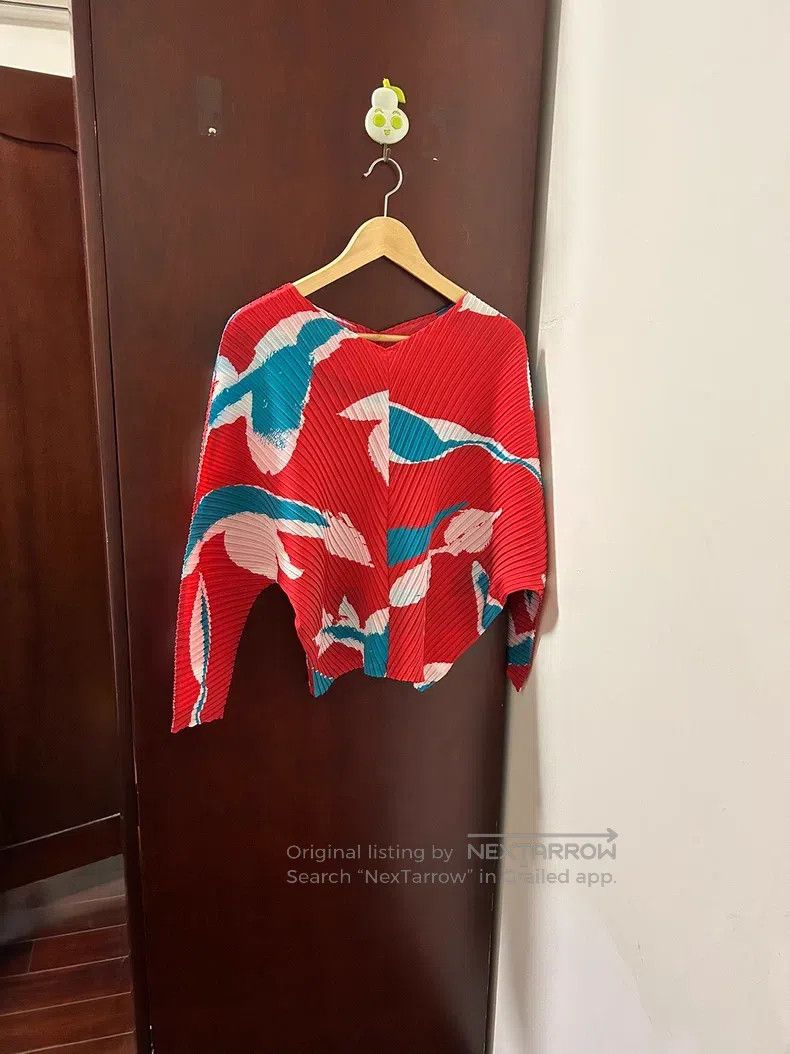 Issey Miyake Issey Miyake Colorful Diagonal Striped V-Neck Long Sleeve Size M / US 6-8 / IT 42-44 - 3 Thumbnail