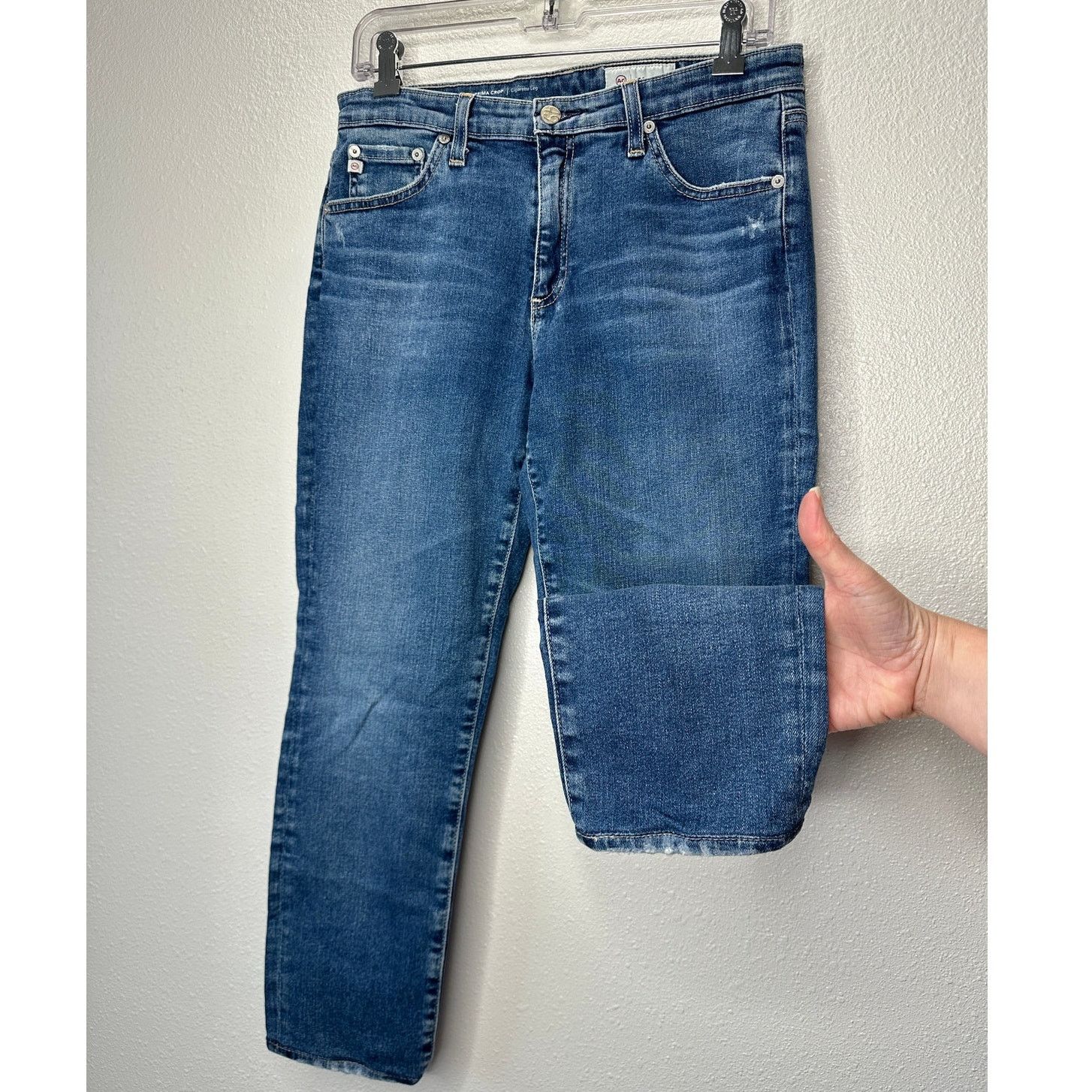 AG Adriano Goldschmied AG-ED Adriano Light Wash Prima Crop Cigarette Leg Jean 30 Size 30" / US 8 / IT 44 - 1 Thumbnail