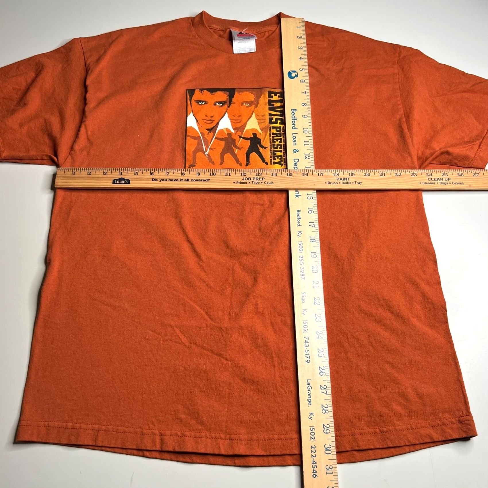 Vintage VINTAGE Elvis Presley Graphic T-Shirt Orange Mens 2XL Alstyle Cotton Music Tee Size US XXL / EU 58 / 5 - 6 Thumbnail