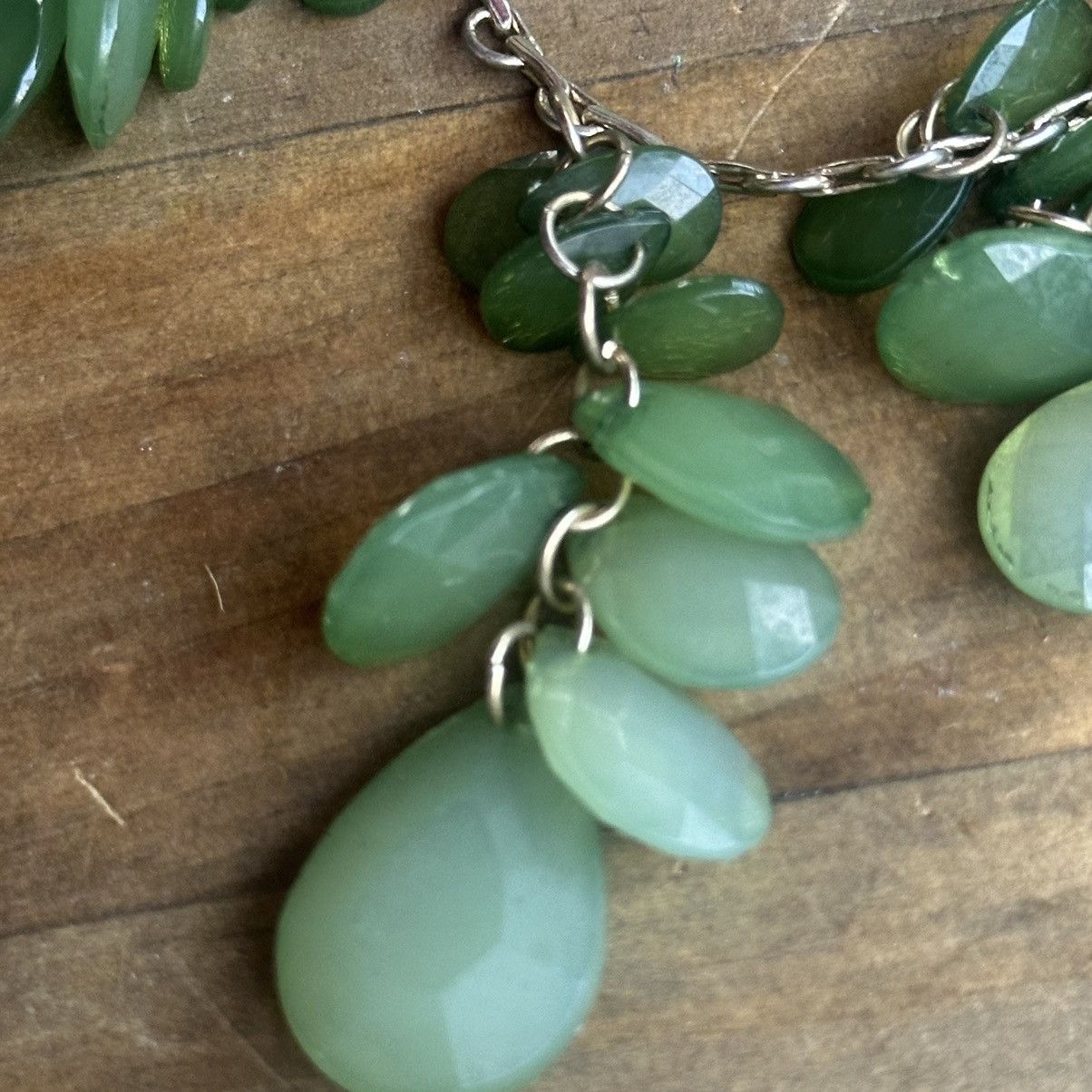 Other Green faceted teardrop shaker necklace Size ONE SIZE - 3 Thumbnail
