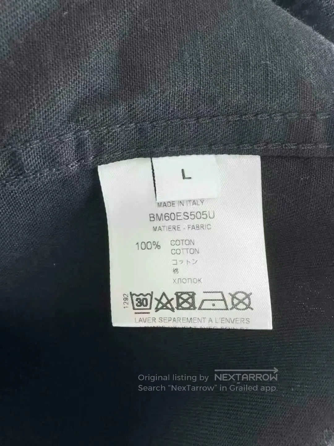 Givenchy Givenchy Black Denim Shirt with Rainbow Embroidery. Size US L / EU 52-54 / 3 - 4 Thumbnail