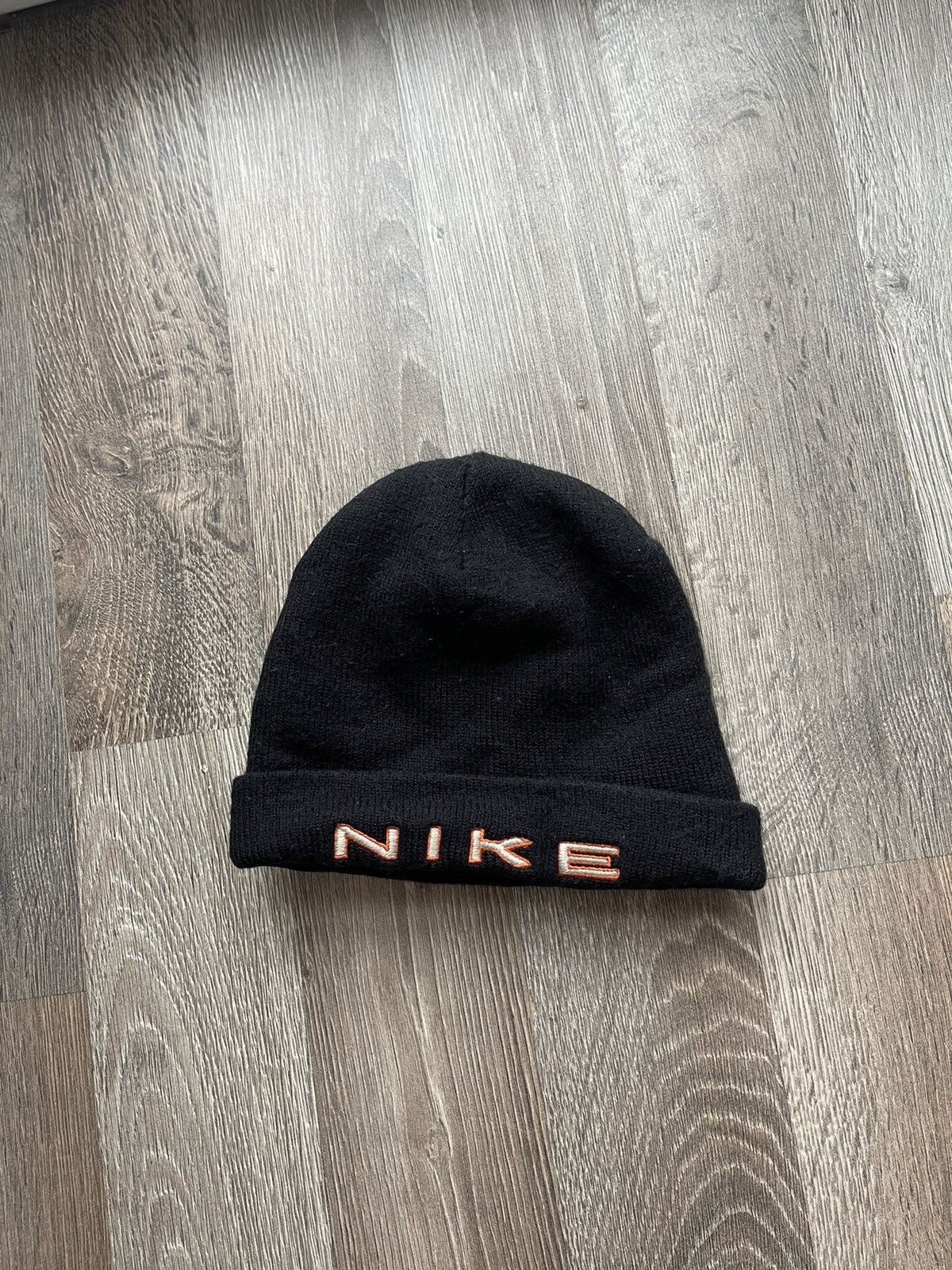 Nike × Vintage NIKE 2 SIDES LOGO VINTAGE WOOL WINTER HAT 90S MADE IN TAIWAN Size ONE SIZE - 2 Thumbnail