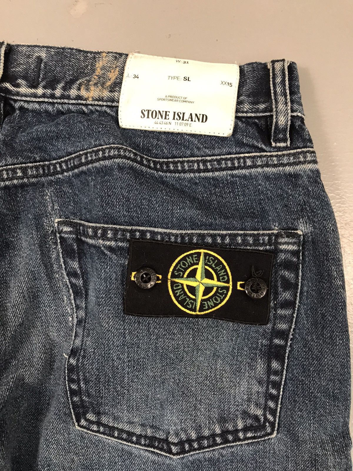 Stone Island × Vintage Vintage super rare stone island straight fit denim Size US 32 / EU 48 - 16 Thumbnail