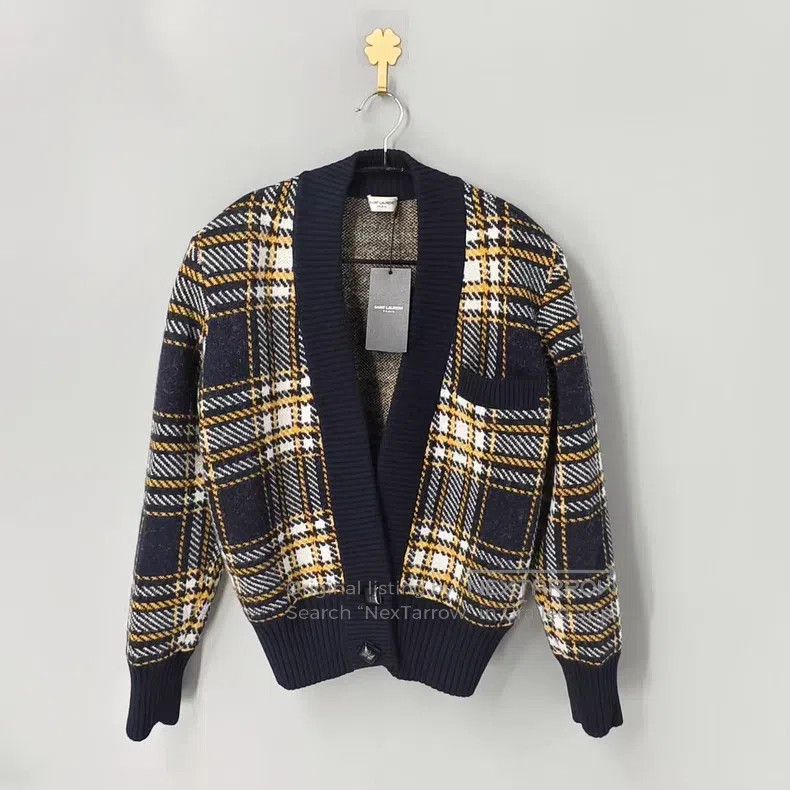 Saint Laurent Paris Saint Laurent Paris Knitted jacket Size L / US 10 / IT 46 - 1 Thumbnail