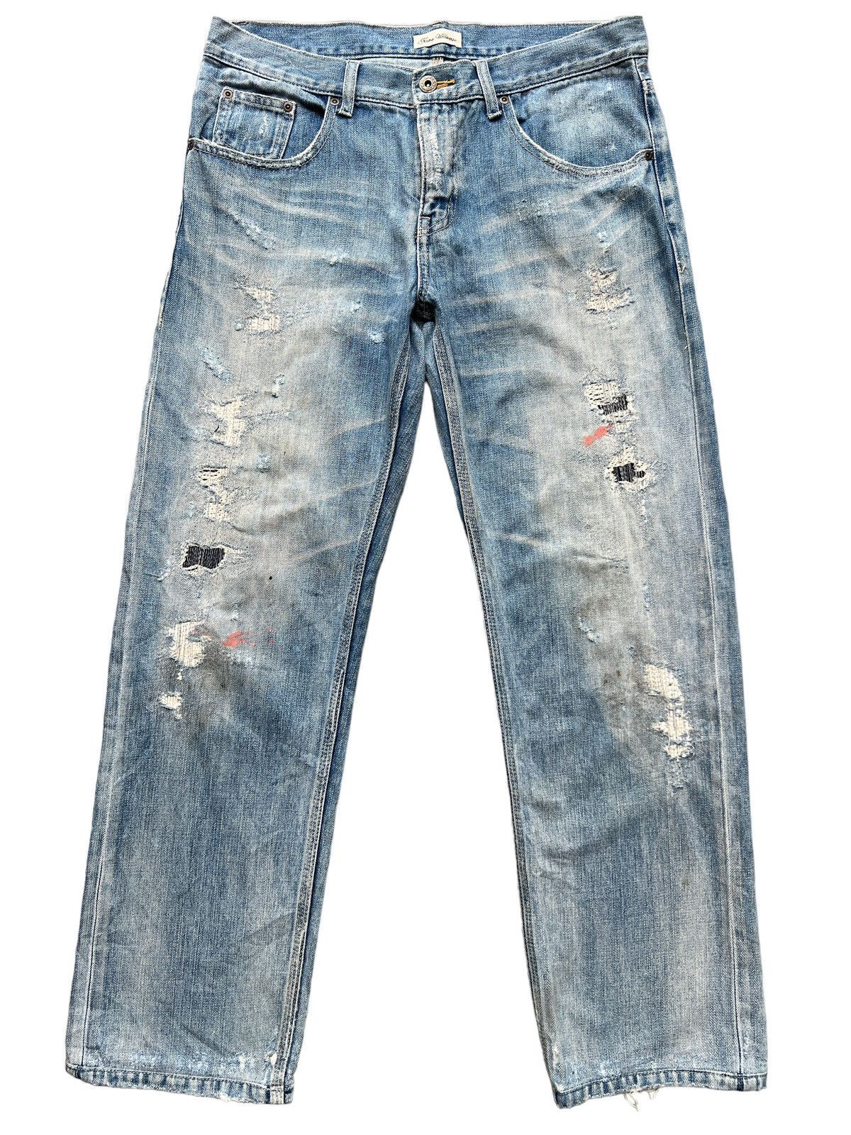 Nano Universe Japan Distressed Denim Jeans 34x29.5