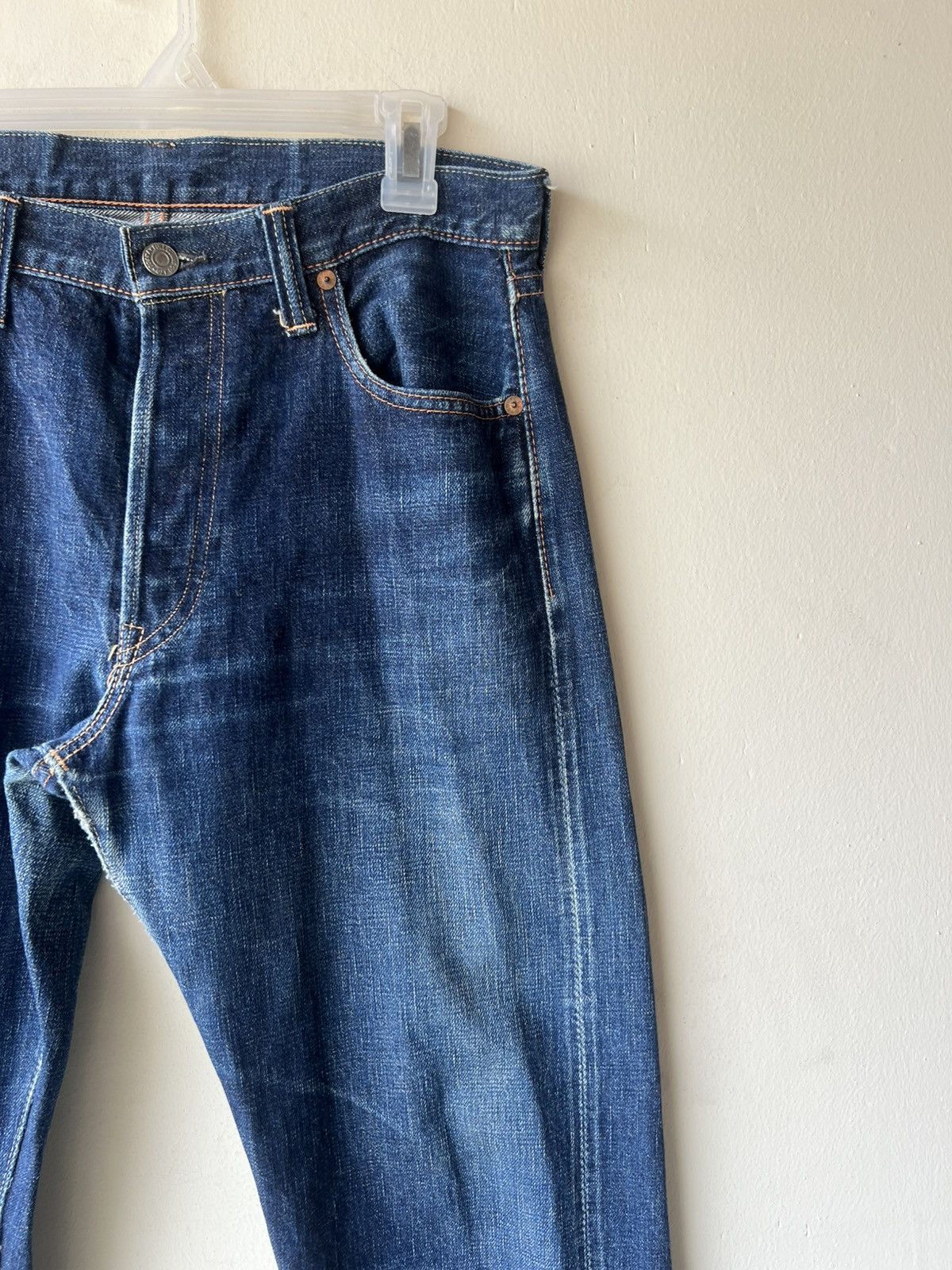 Full Count & Co. Vintage Full Count Japan Fade Blue Denim Selvedge Jeans Size US 31 - 16 Thumbnail