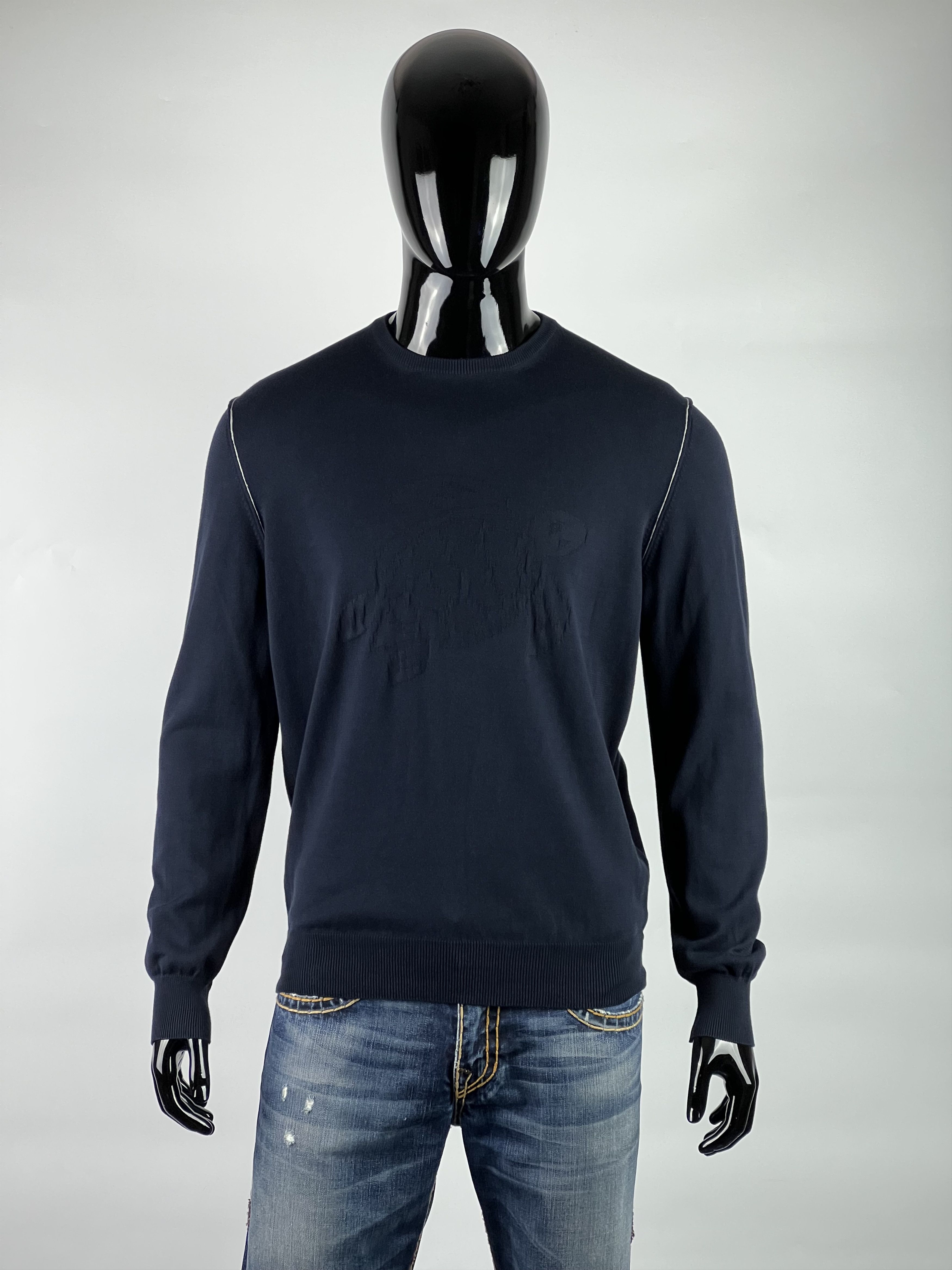 Vilebrequin Vilebrequin Men's Navy Blue Cotton Sweater Size M Size US M / EU 48-50 / 2 - 1 Thumbnail