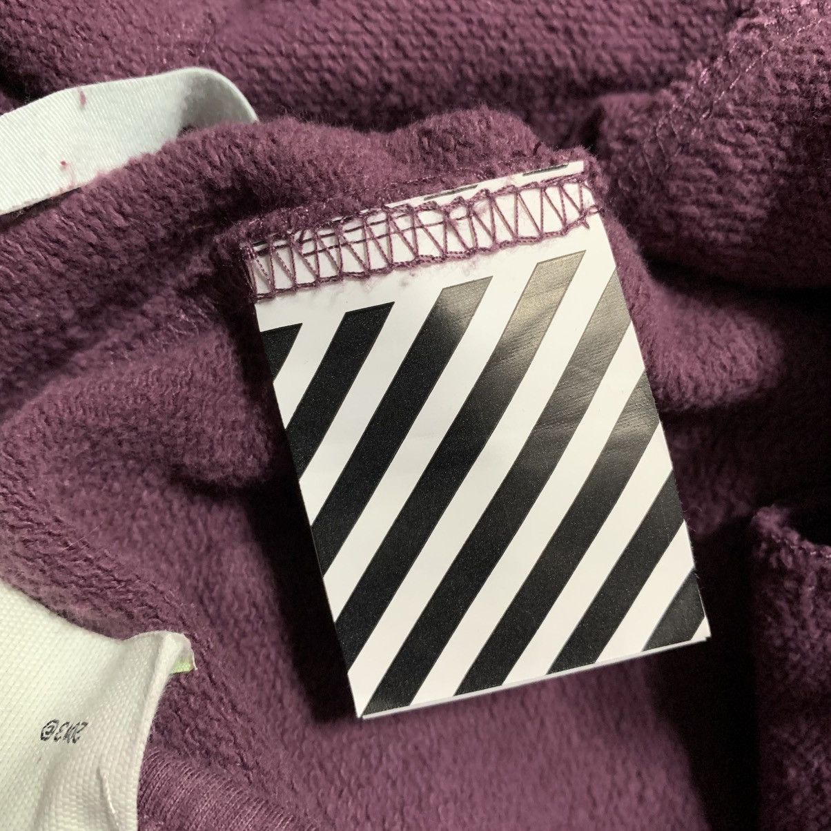 Off-White Off White XS Tape Diag Joggers Bottoms Burgundy Virgil Abloh Size US 28 / EU 44 - 8 Thumbnail