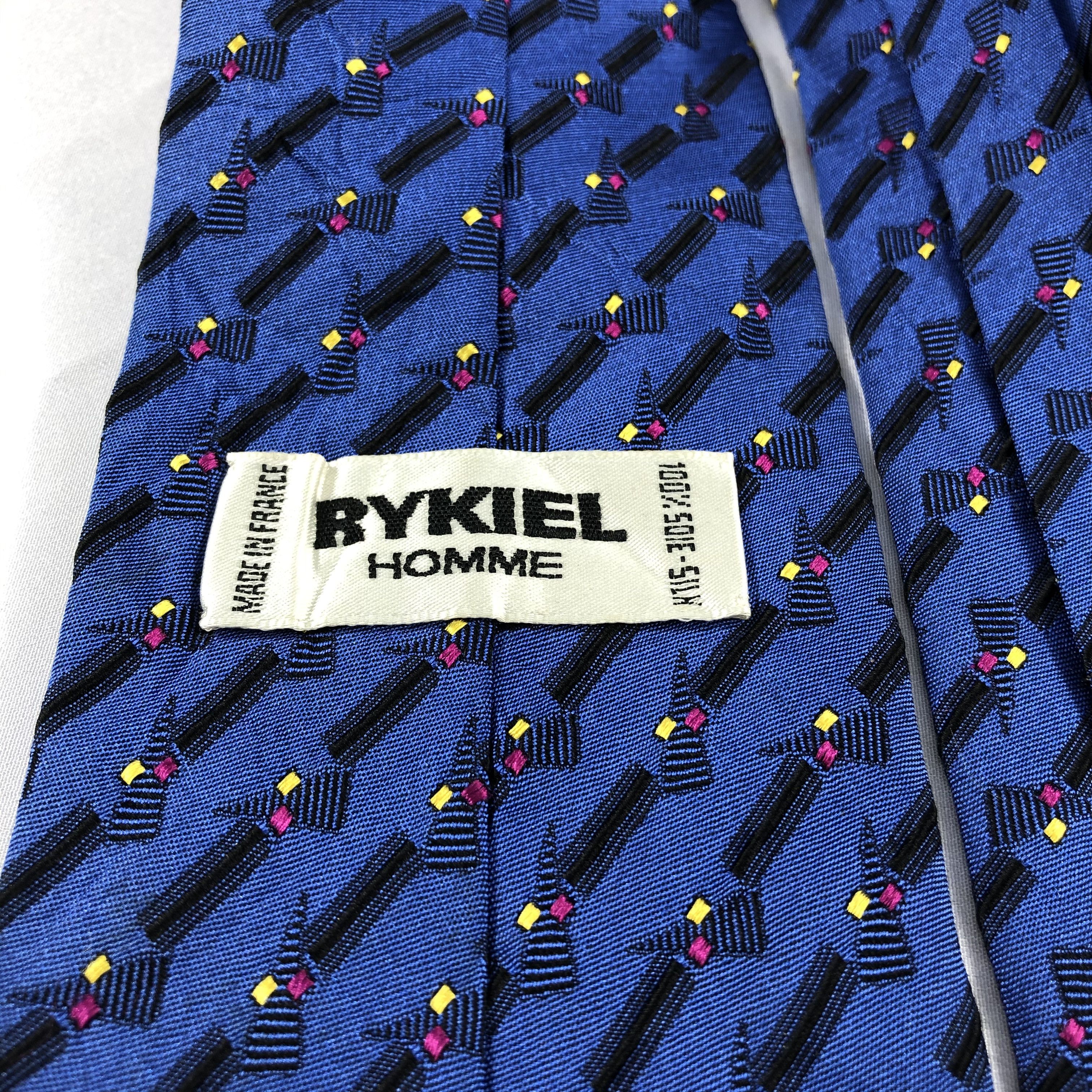 Sonia Rykiel × Vintage Rykiel Homme Silk Neck Ties T101 Size ONE SIZE - 3 Thumbnail