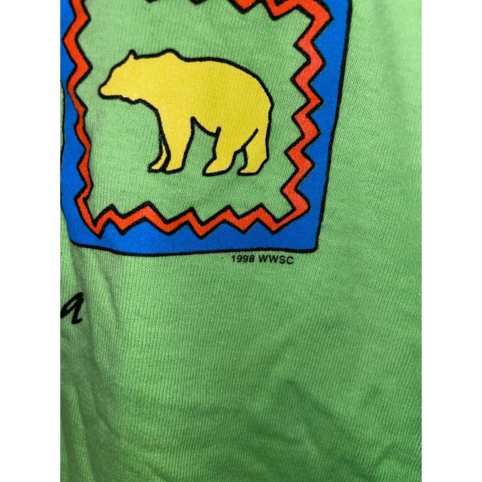 Anvil Vintage Big Sky Montana Shirt Moose Elk Nature Green Tee 90s Size US L / EU 52-54 / 3 - 5 Thumbnail