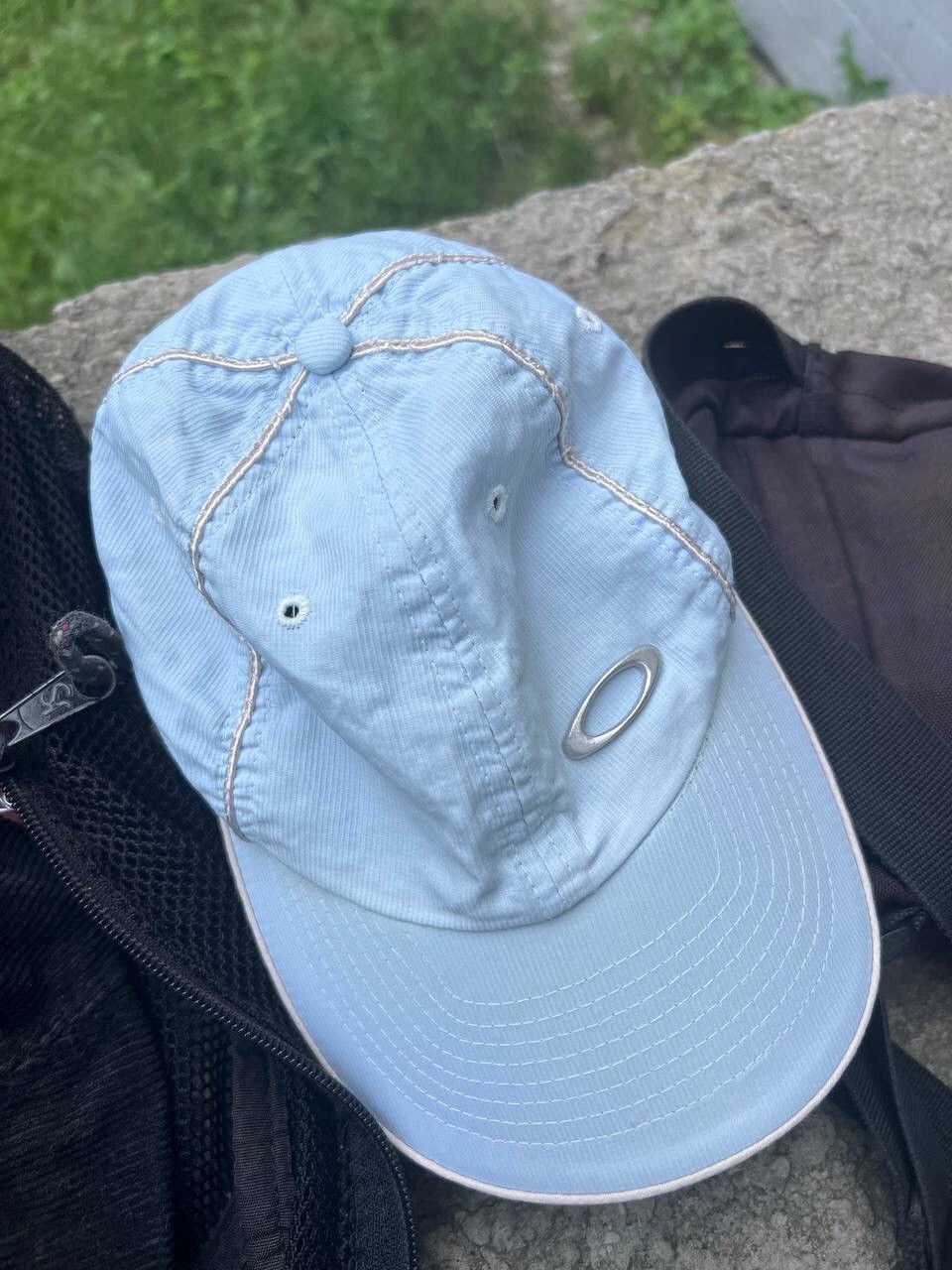 Oakley × Vintage Vintage 90s Oakley Hat Cap Rare Hype Steel logo Streetwear Size ONE SIZE - 11 Thumbnail