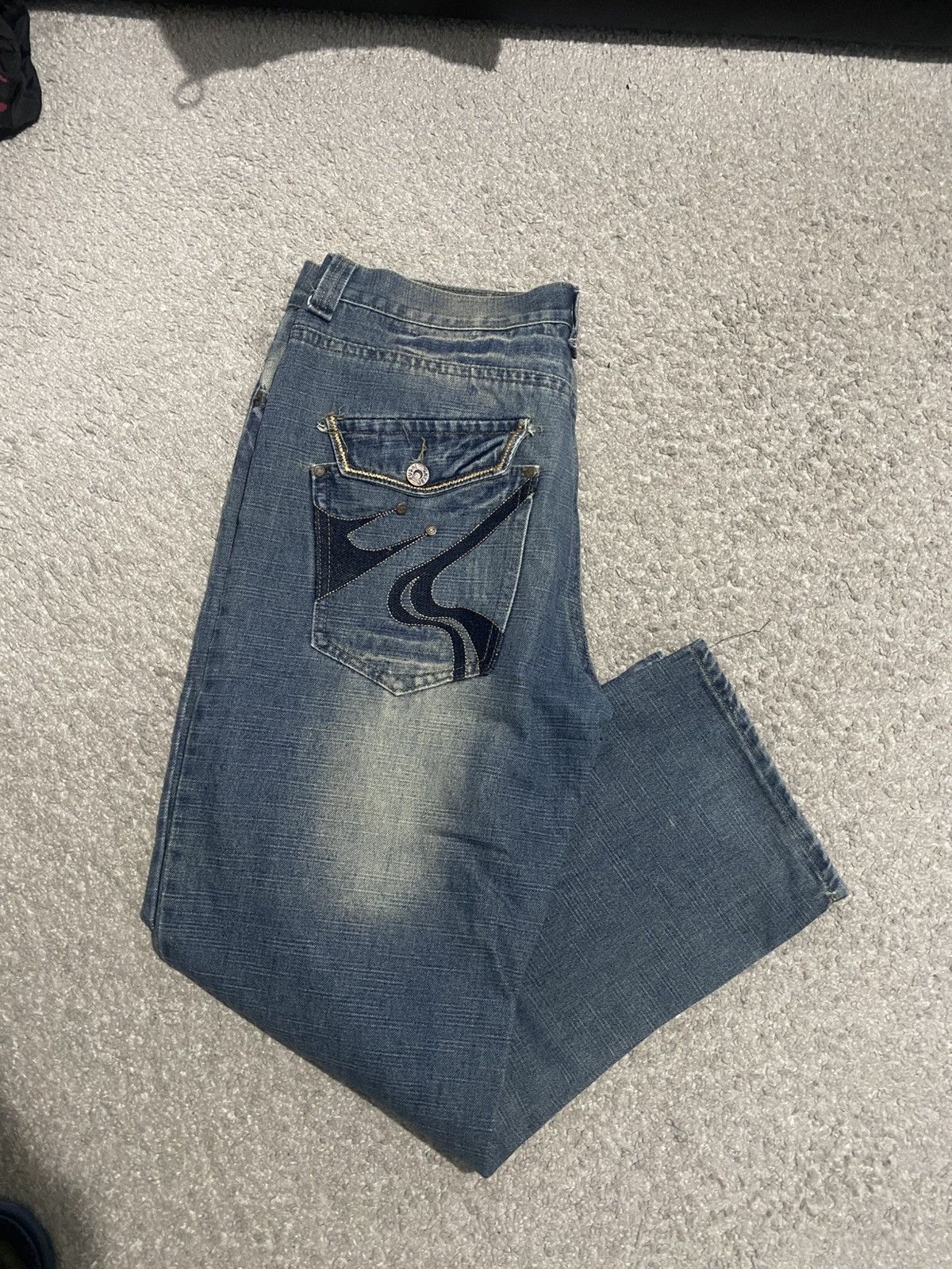FUSAI × Japanese Brand × Vintage FUSAI Japanese Denim Pants y2k baggy drip Archive jeans Size US 40 / EU 56 - 8 Thumbnail