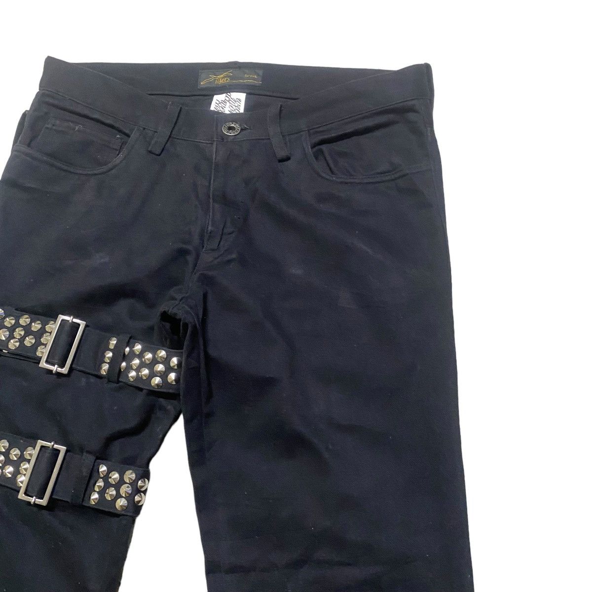 Japanese Brand Pillars Monkey Act Flare Pants Spike belted Size US 28 / EU 44 - 5 Thumbnail