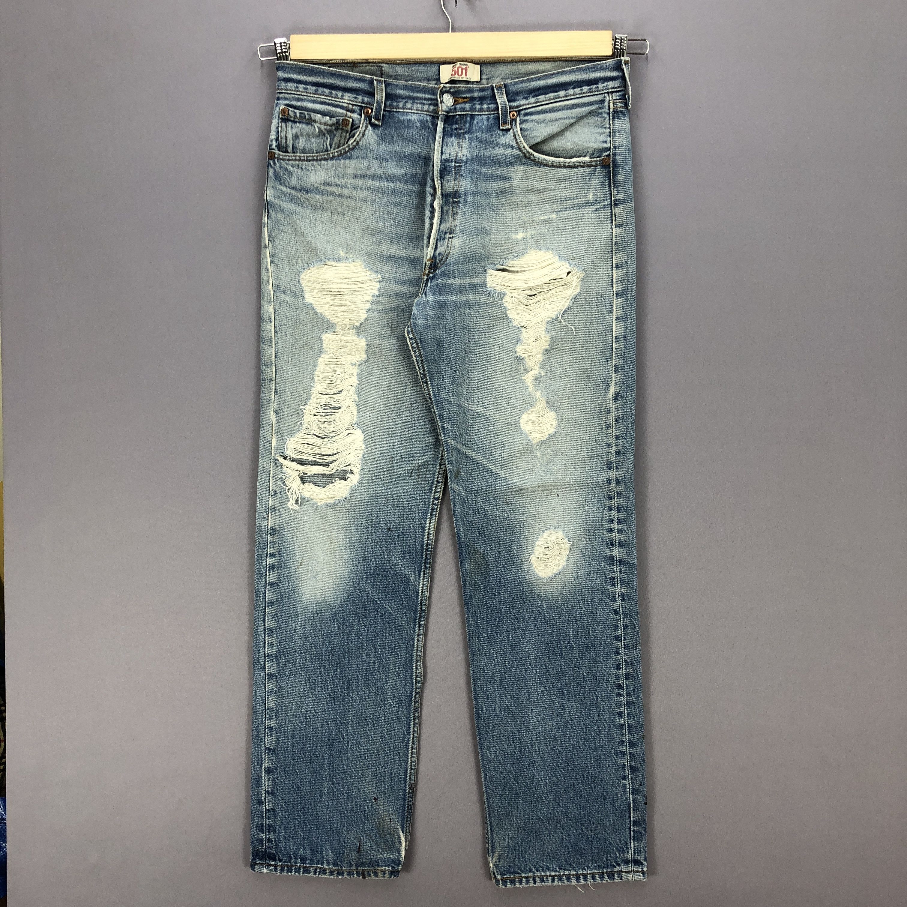 Vintage Distressed Levis 501 Jeans Levi's 501 Faded Denim