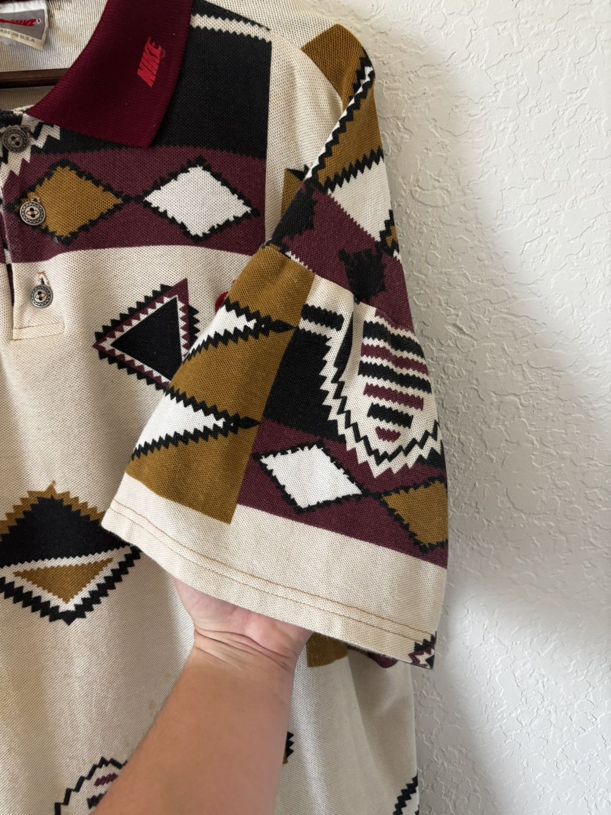 Nike Vintage Nike Aztec AOP Polo XL Size US XL / EU 56 / 4 - 6 Thumbnail