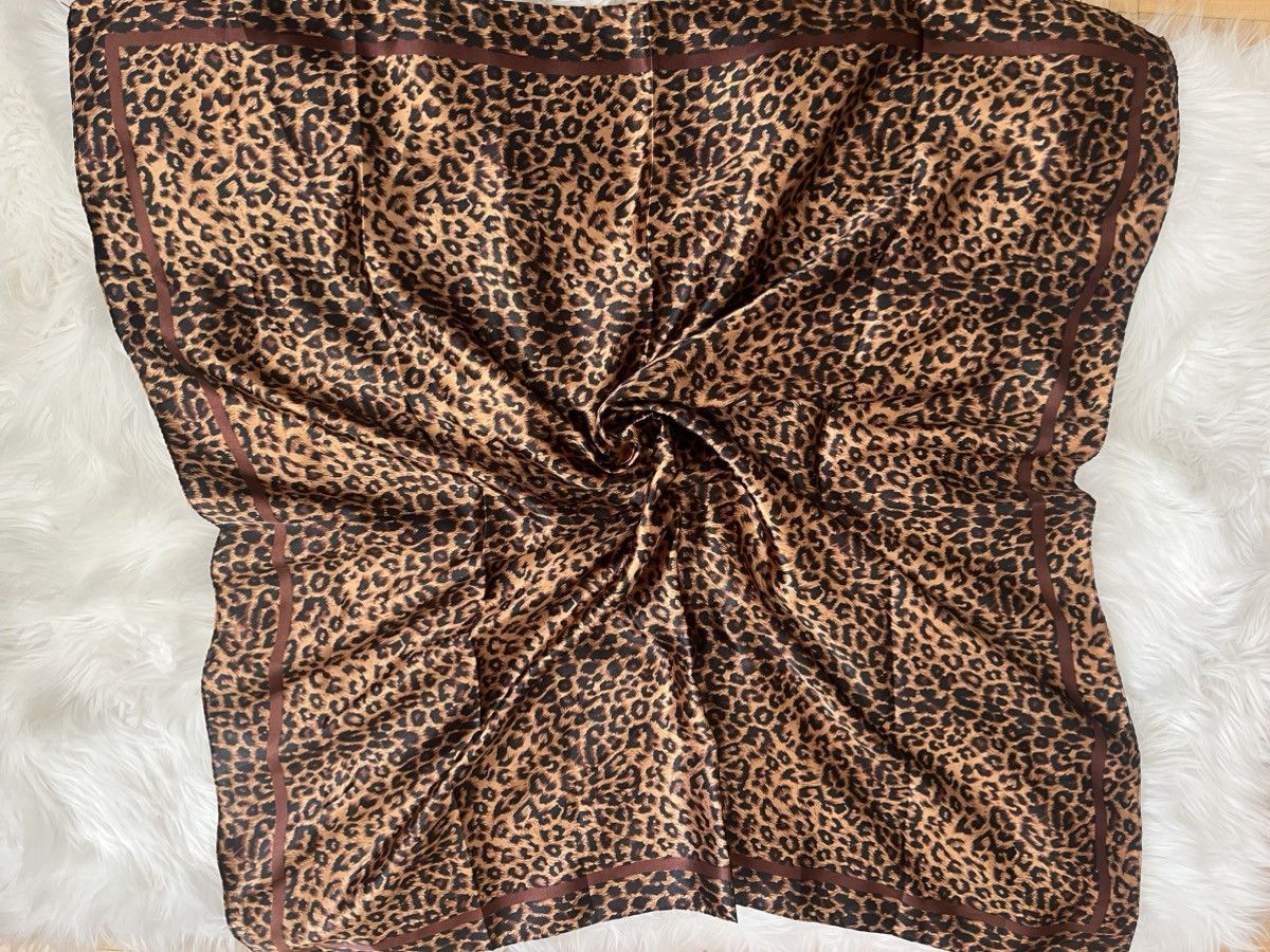 Other Leopard Print Faux Silk Scarf Size ONE SIZE - 1 Preview