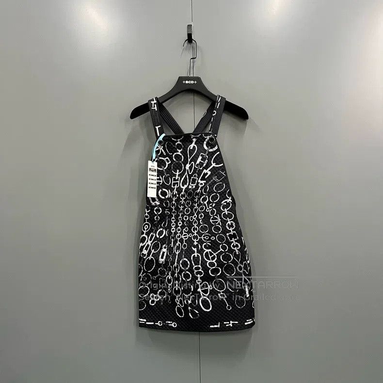 Hermes Hermes Black Lock and Print Maxi Dress Size XXS / US 00 / IT 34 - 1 Thumbnail