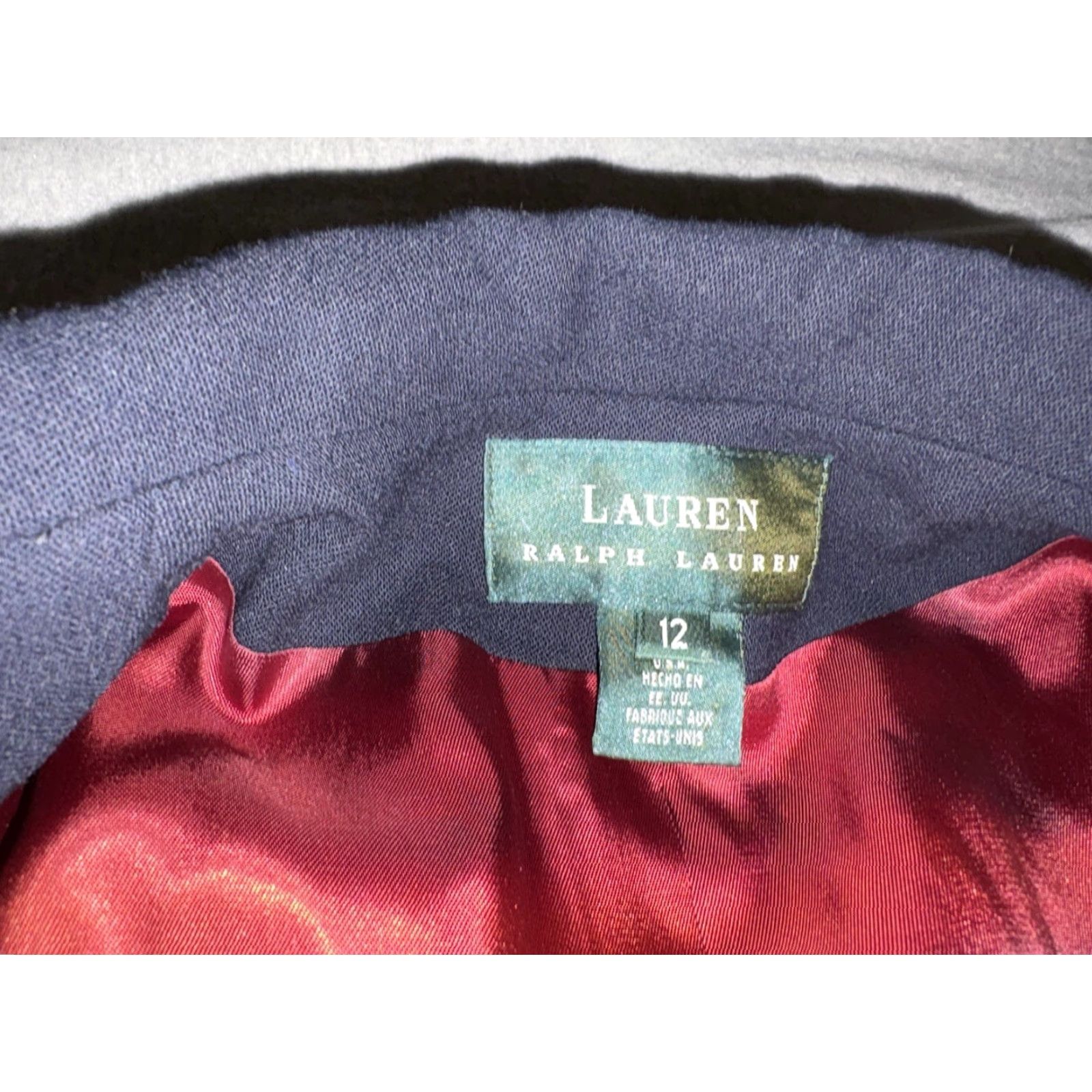 Ralph Lauren VINTAGE Lauren Ralph Lauren Womens Blazer Navy Wool Size 12 Big Crest Logo Gold Buttons "Ralph Lauren" Blazer Jacket Mens Womens Girls Size XL / US 12-14 / IT 48-50 - 5 Thumbnail