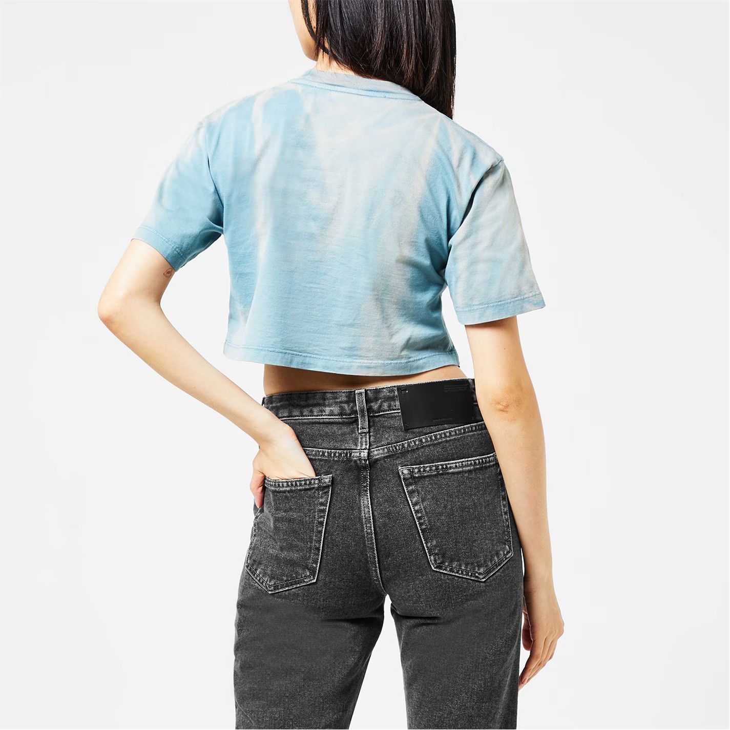 Off-White o1g2r1mq1224 Cropped T-Shirts in Light Blue Size XXS / US 00 / IT 34 - 5 Thumbnail