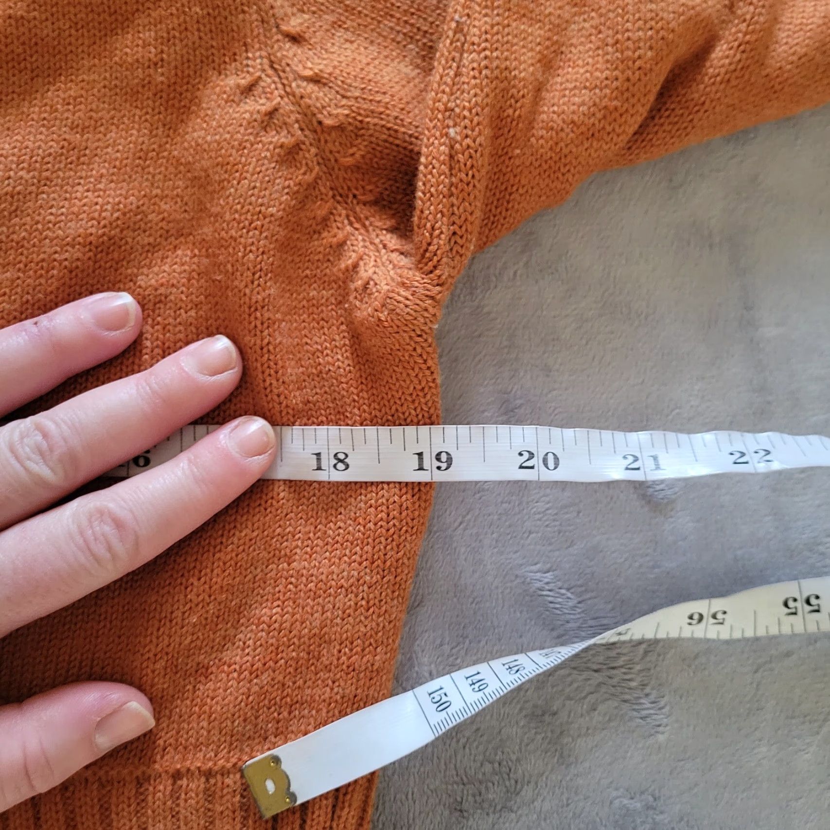 Vintage Beretti Sweater Top Womens Large Orange Merino Wool Long Sleeve V Neck Career Size L / US 10 / IT 46 - 5 Thumbnail