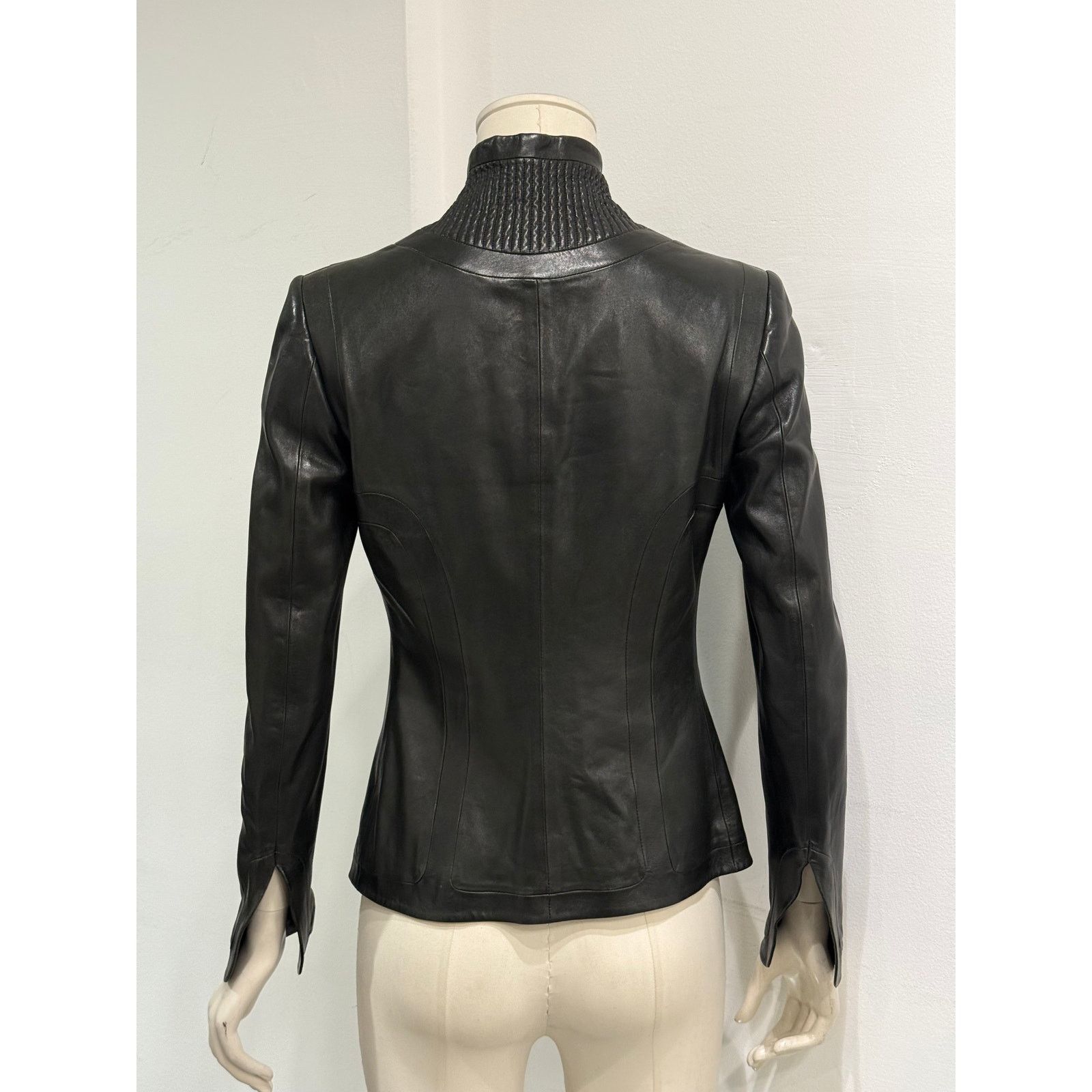 Alexander McQueen A/W2003 Alexander McQueen paneled biker leather jacket Size S / US 4 / IT 40 - 10 Thumbnail