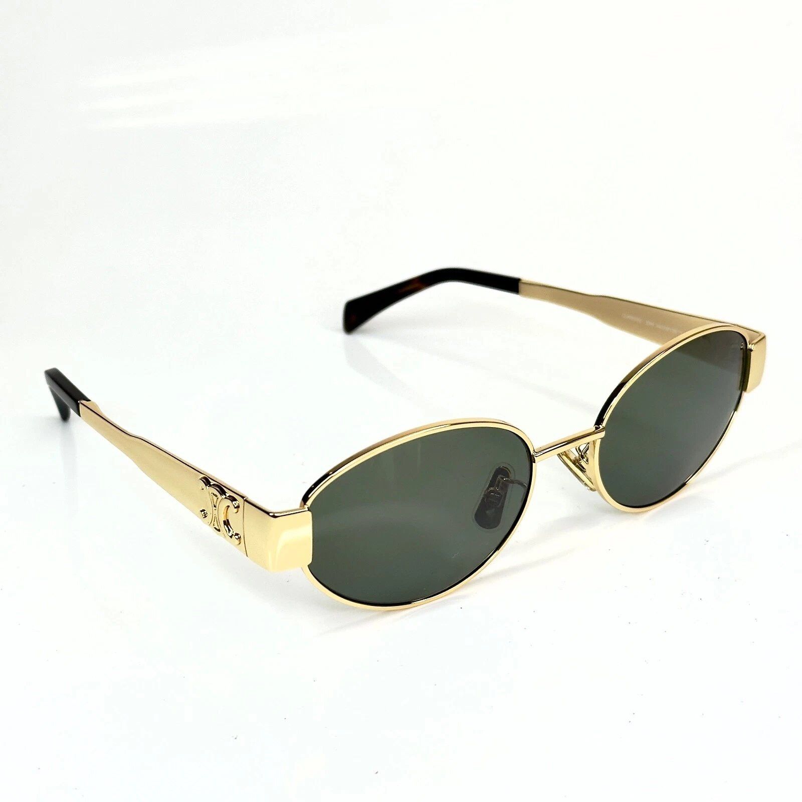 Celine CELINE CL40235U 40235 METAL TRIOMPHE Oval Sunglasses 30N Size ONE SIZE - 10 Thumbnail