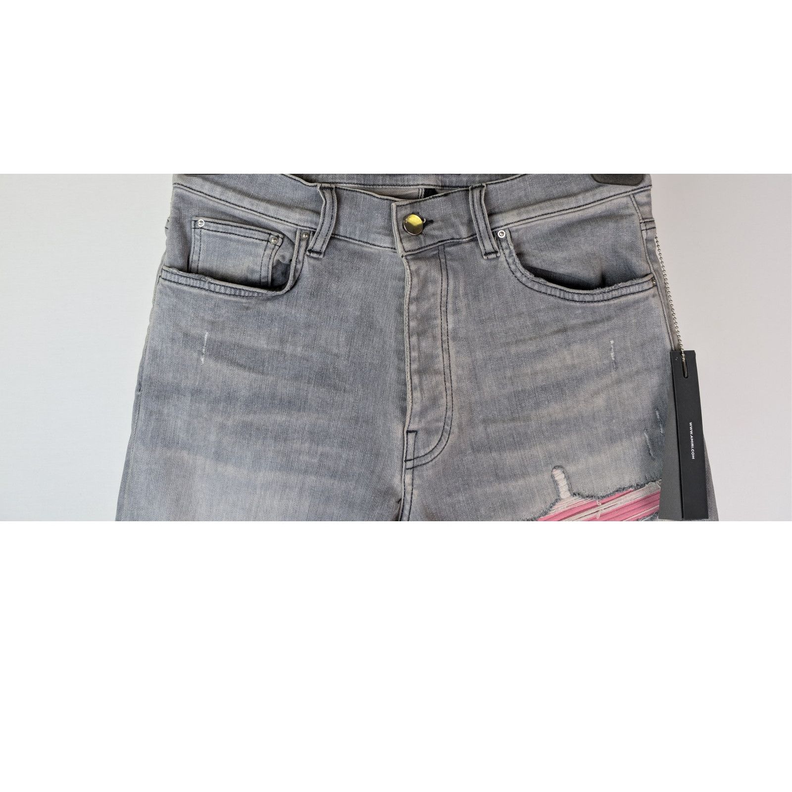 Amiri o1rshd1 Ultrasuede MX1 Denim Jeans in Concrete Grey Size US 29 - 3 Thumbnail