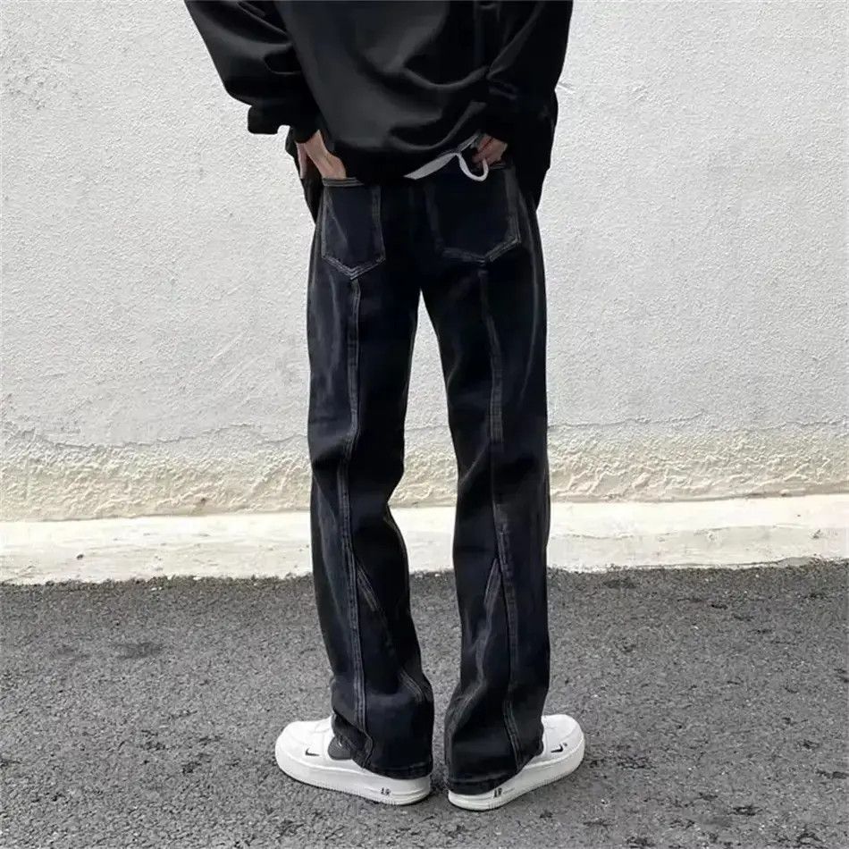 Japanese Brand Patchwork Stitch Stacked Vintage Retro Jeans y2k Size US 30 / EU 46 - 3 Thumbnail