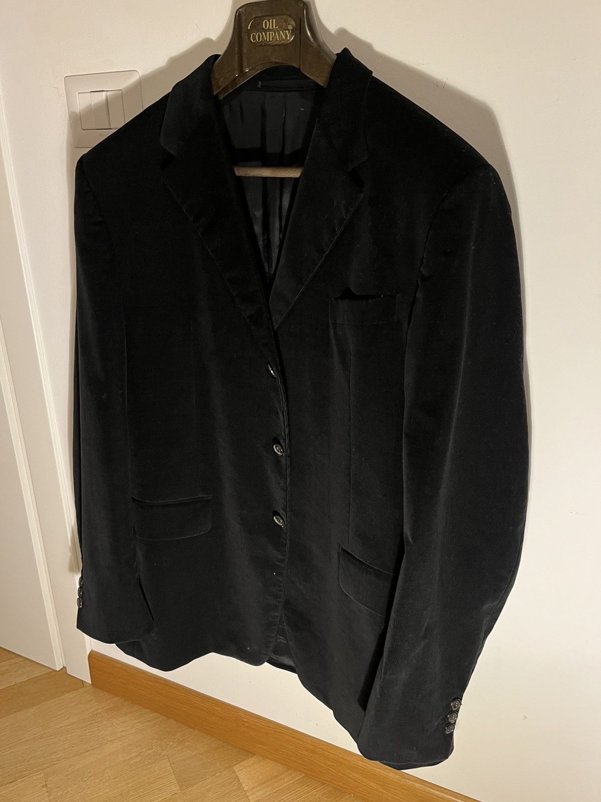 Prada 1990s Prada Black Corduroy 3-Button Blazer IT 50 Size 40L - 3 Thumbnail