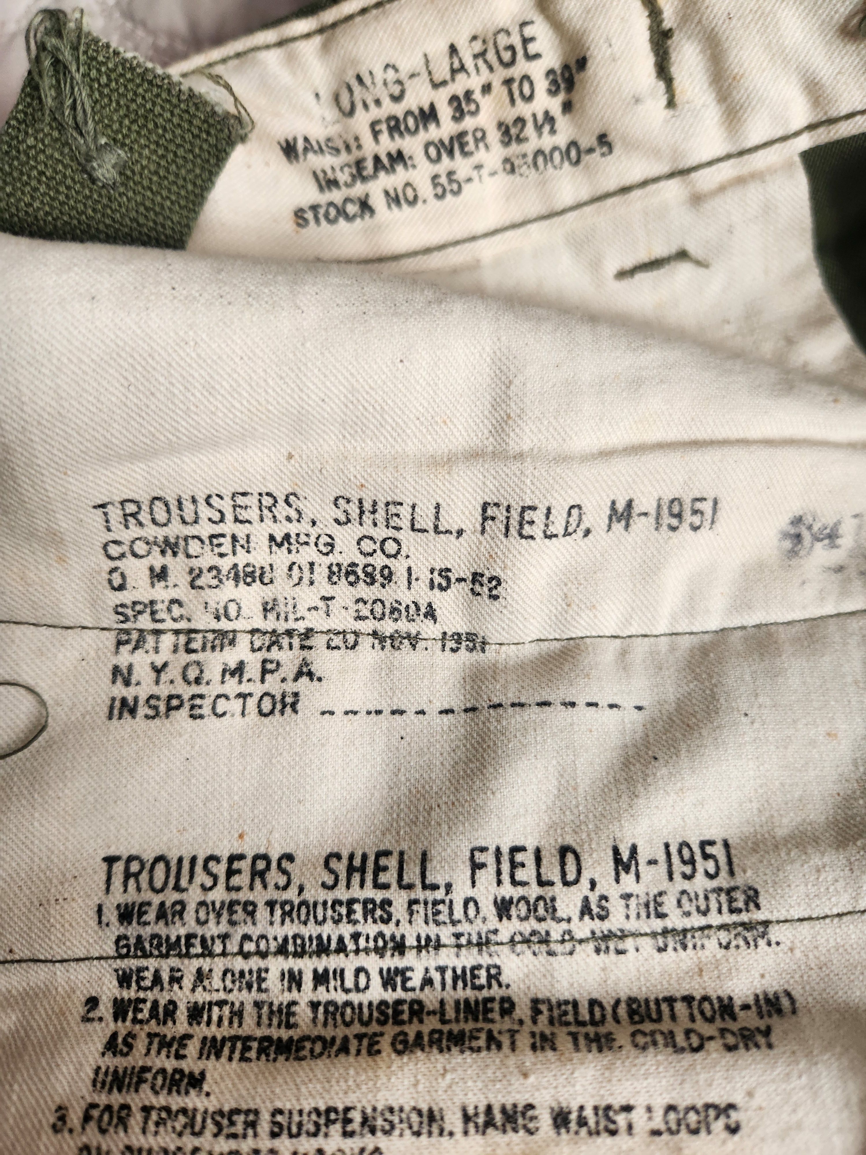 Vintage M1951 Field Pants (Large-Long) Size US 36 / EU 52 - 6 Thumbnail