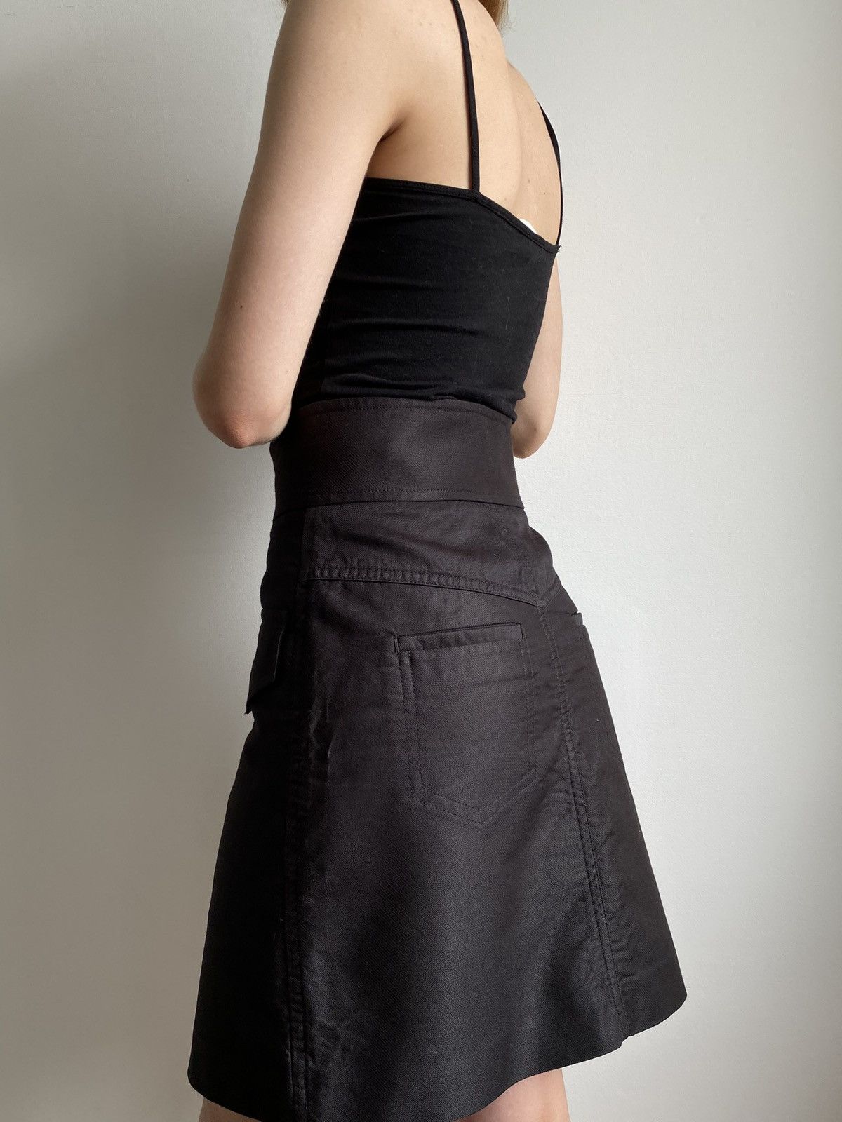 Sandro SANDRO PARIS WOMEN BLACK A-LINE SKIRT BLACK ZIP SIZE S Size 27" / US 4 / IT 40 - 5 Thumbnail