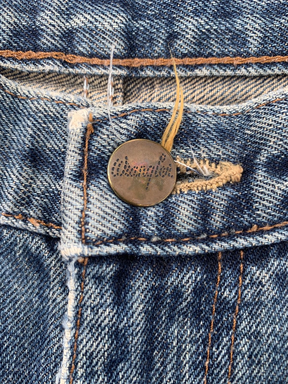 Kapital VINTAGE WRANGLER SELVEDGE BAGGY WESTERN FADED DENIM Size US 31 - 13 Thumbnail