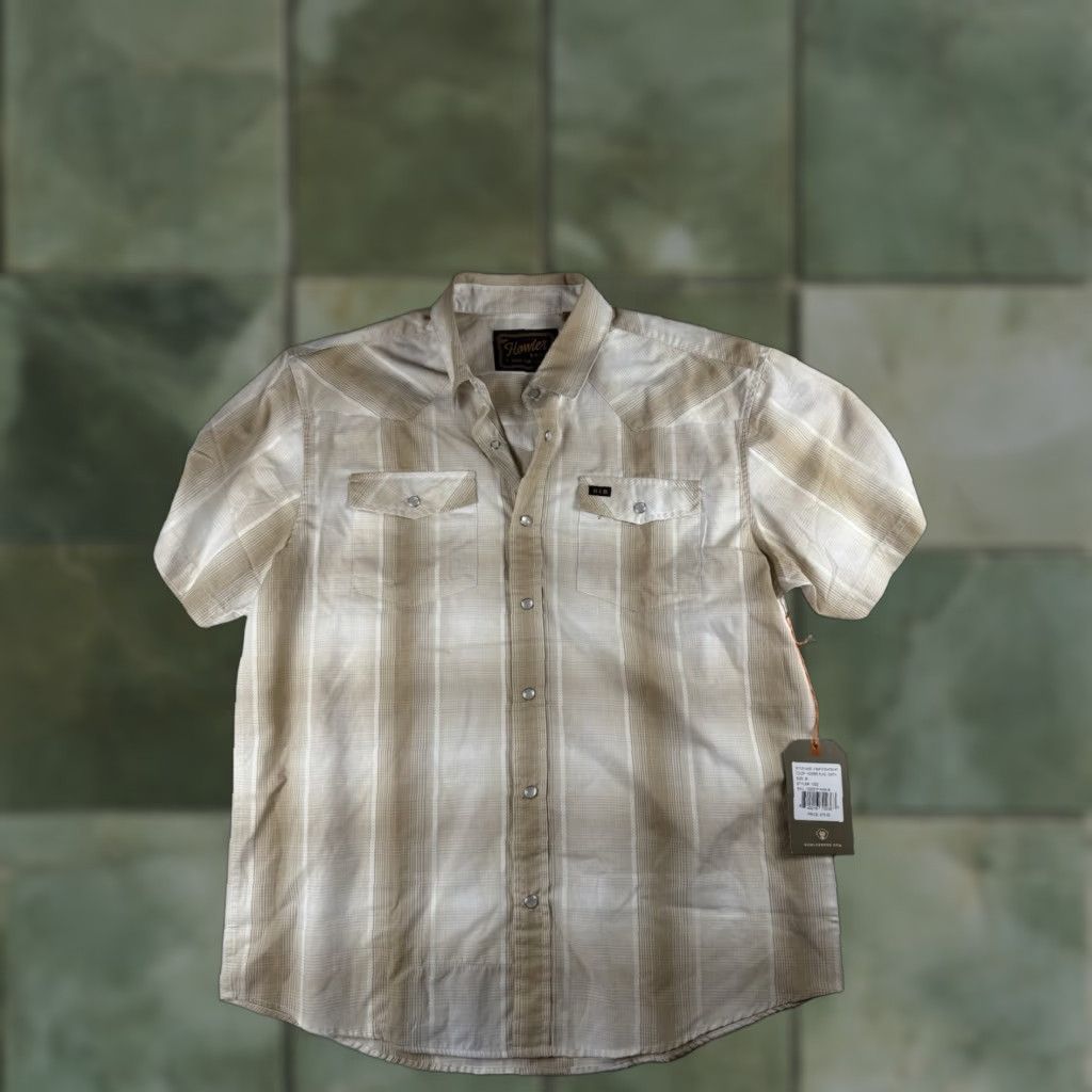 Howler Brothers Howler Brothers H BAR B Snapshirt Button-Up NWT Medium M Beige Plaid Mens Short Sleeve Shirt Size US M / EU 48-50 / 2 - 1 Thumbnail