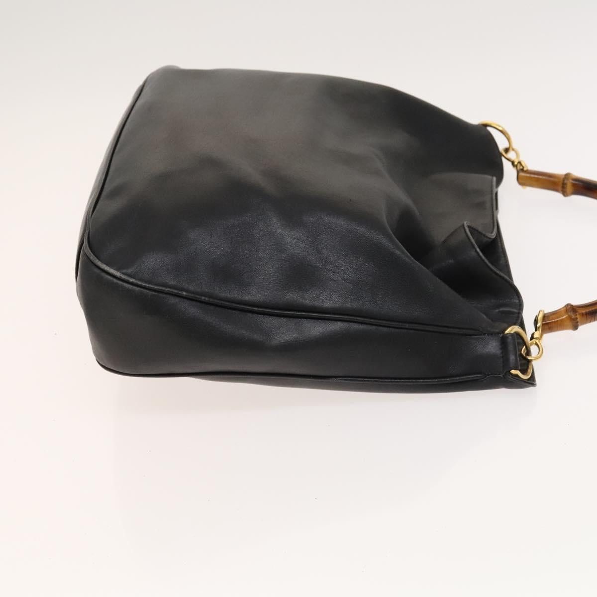 Gucci GUCCI Bamboo Shoulder Bag Leather Black Gold 001 1014 1577 0 Size ONE SIZE - 4 Thumbnail