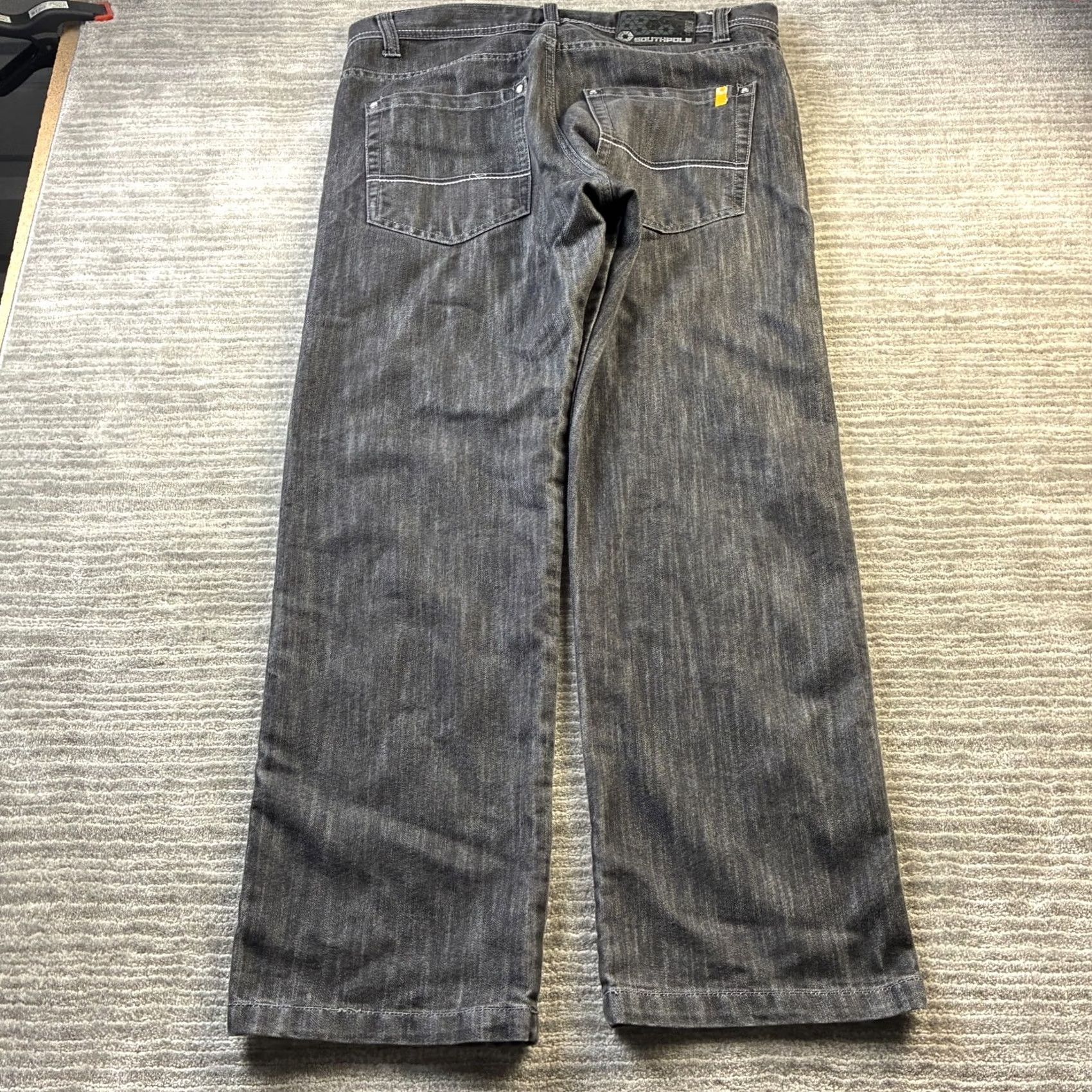 Southpole VINTAGE Southpole Jeans Mens 38 Black Denim Pants Y2K Baggy Yellow Tab Size US 38 / EU 54 - 2 Thumbnail