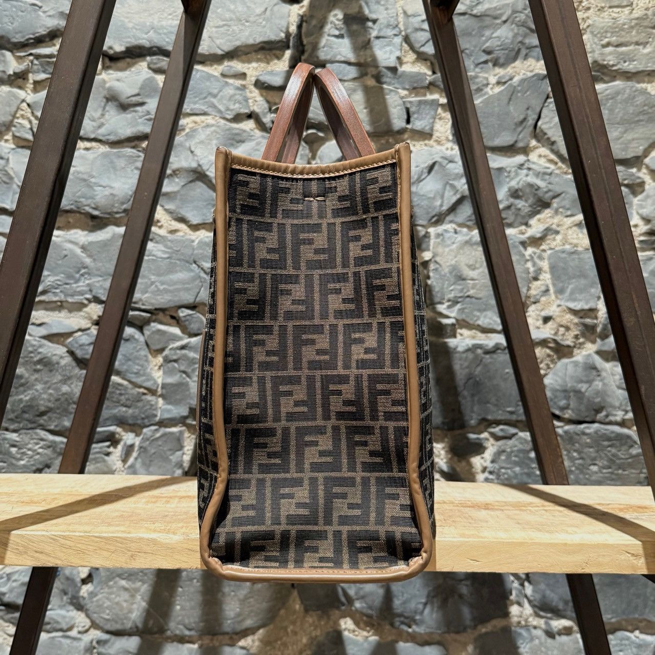Fendi Fendi Sunshine Medium FF Jacquard Tote Bag Size ONE SIZE - 4 Thumbnail
