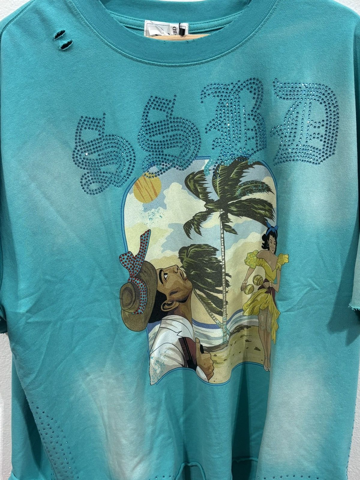 Other SSBD Blue Distressed “PLAYA” Tee Size US XXL / EU 58 / 5 - 2 Thumbnail