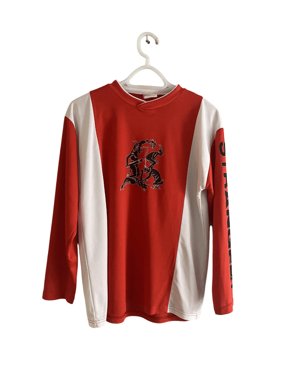 image of Drain Gang x Sad Boys Yung Lean Stranger Jersey in Red/White, Men's (Size Medium)
