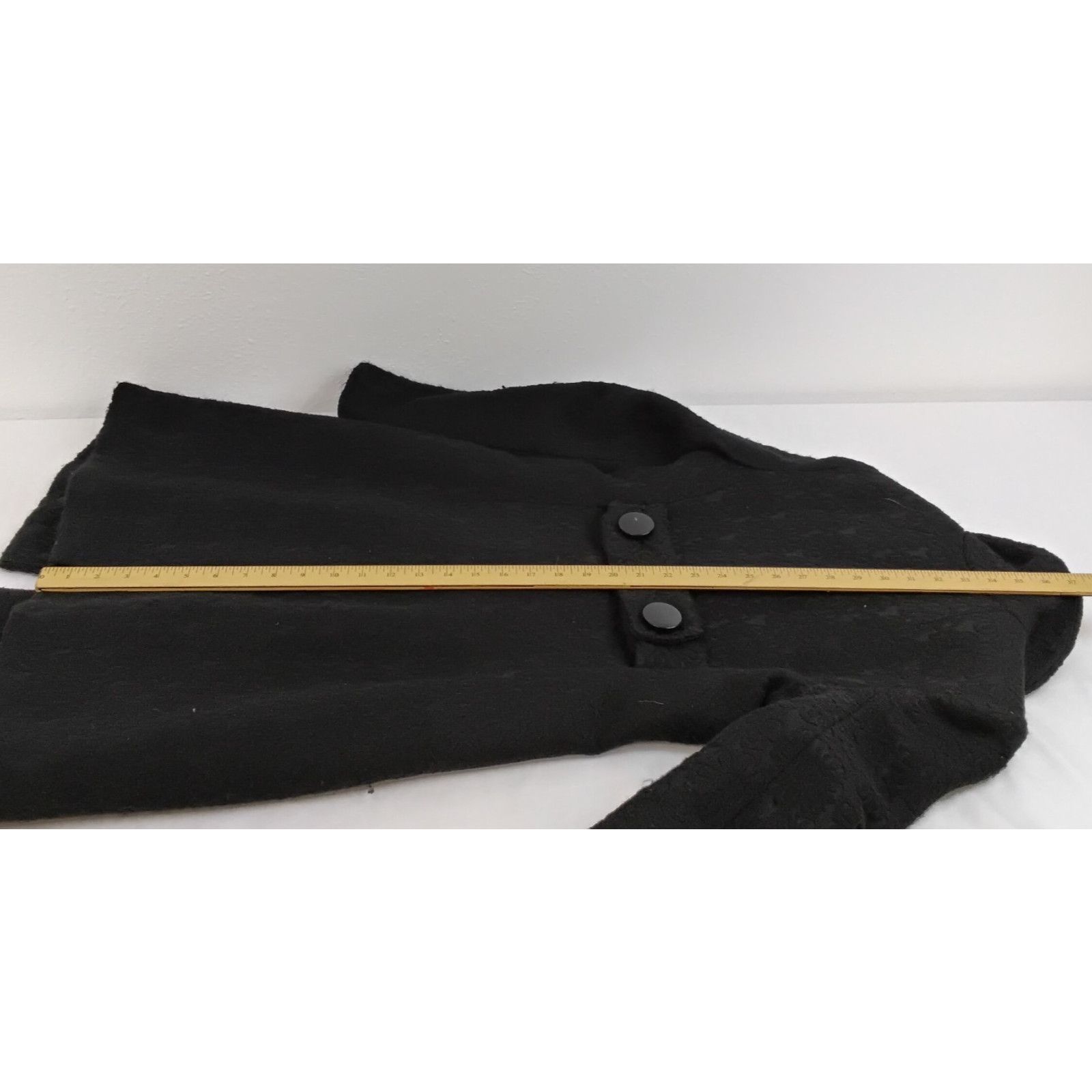 MILLY Milly of New York Wool Pea Coat Women's 4 Black Flowers Size S / US 4 / IT 40 - 14 Thumbnail