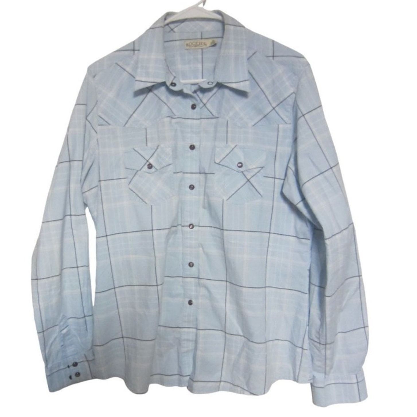 Other Vintage Western Plaid Snap Button Shirt Blue Rockies XL Size US XL / EU 56 / 4 - 2 Thumbnail