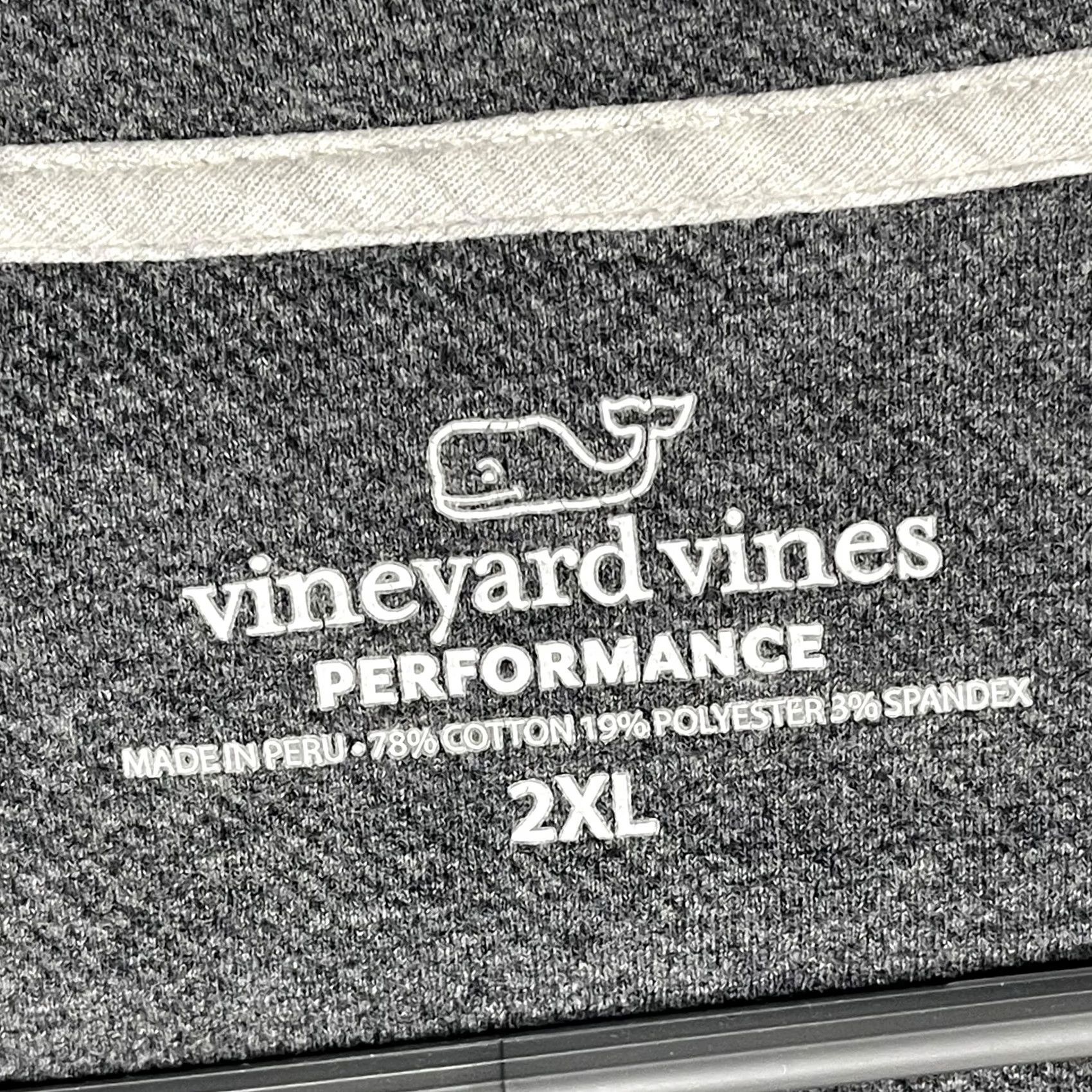 Vineyard Vines Vineyard Vines Mens 2XL Gray Performance Quarter Zip Pullover Sweater Whale Logo Shirt Size US XXL / EU 58 / 5 - 5 Thumbnail