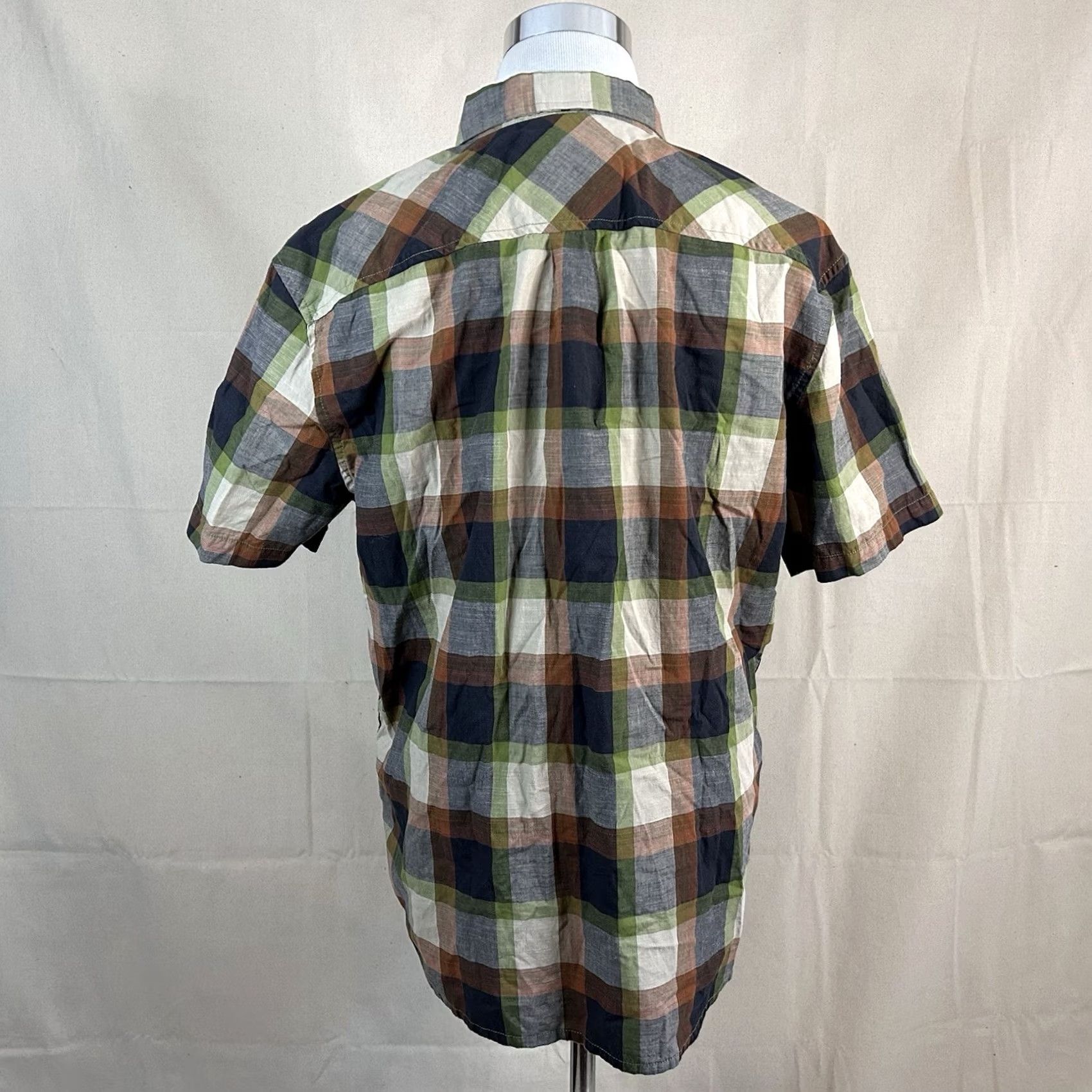 Prana prAna XL Benton Short Sleeve Outdoor Shirt Brown Green Plaid Cotton Blend Shirt Mens XL Brown Plaid Cotton Blend NWOT Size US XL / EU 56 / 4 - 4 Thumbnail
