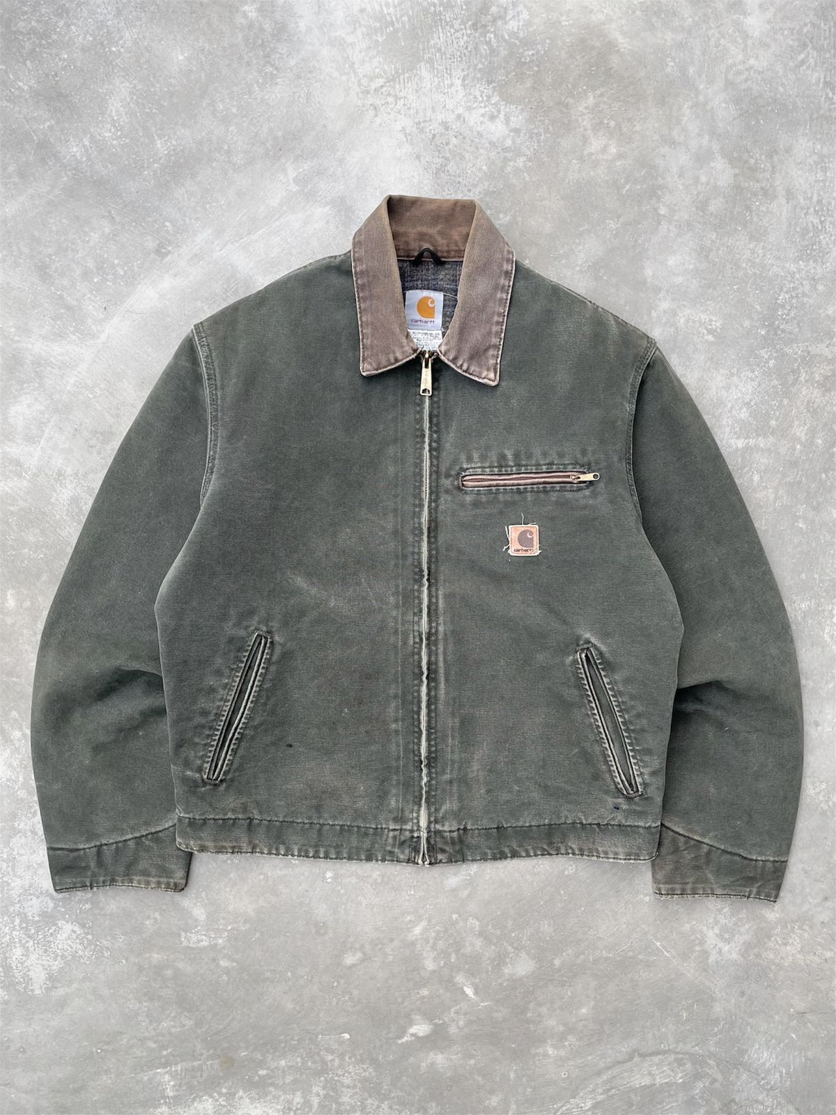 Carhartt Vintage Faded Mosgreen Carhartt Detroit Jacket J97-MOS Size US M / EU 48-50 / 2 - 1 Thumbnail