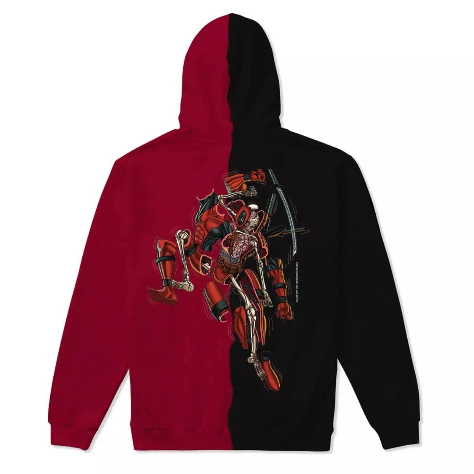 Primitive Primitive Mens X Marvel Deadpool Split Dye Hoodie Sweatshirt Size US S / EU 44-46 / 1 - 1 Thumbnail